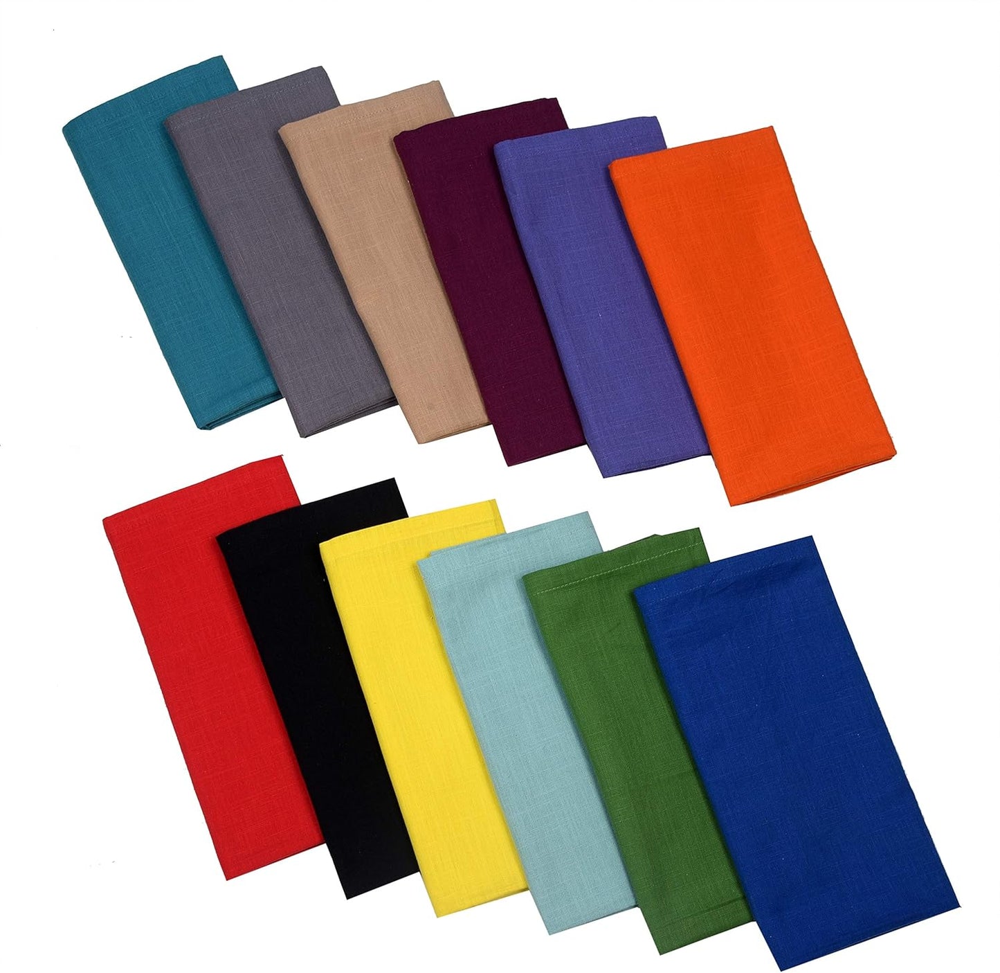 Urban Villa Cloth Napkins Cotton 20x20 (Set of 12) Multi