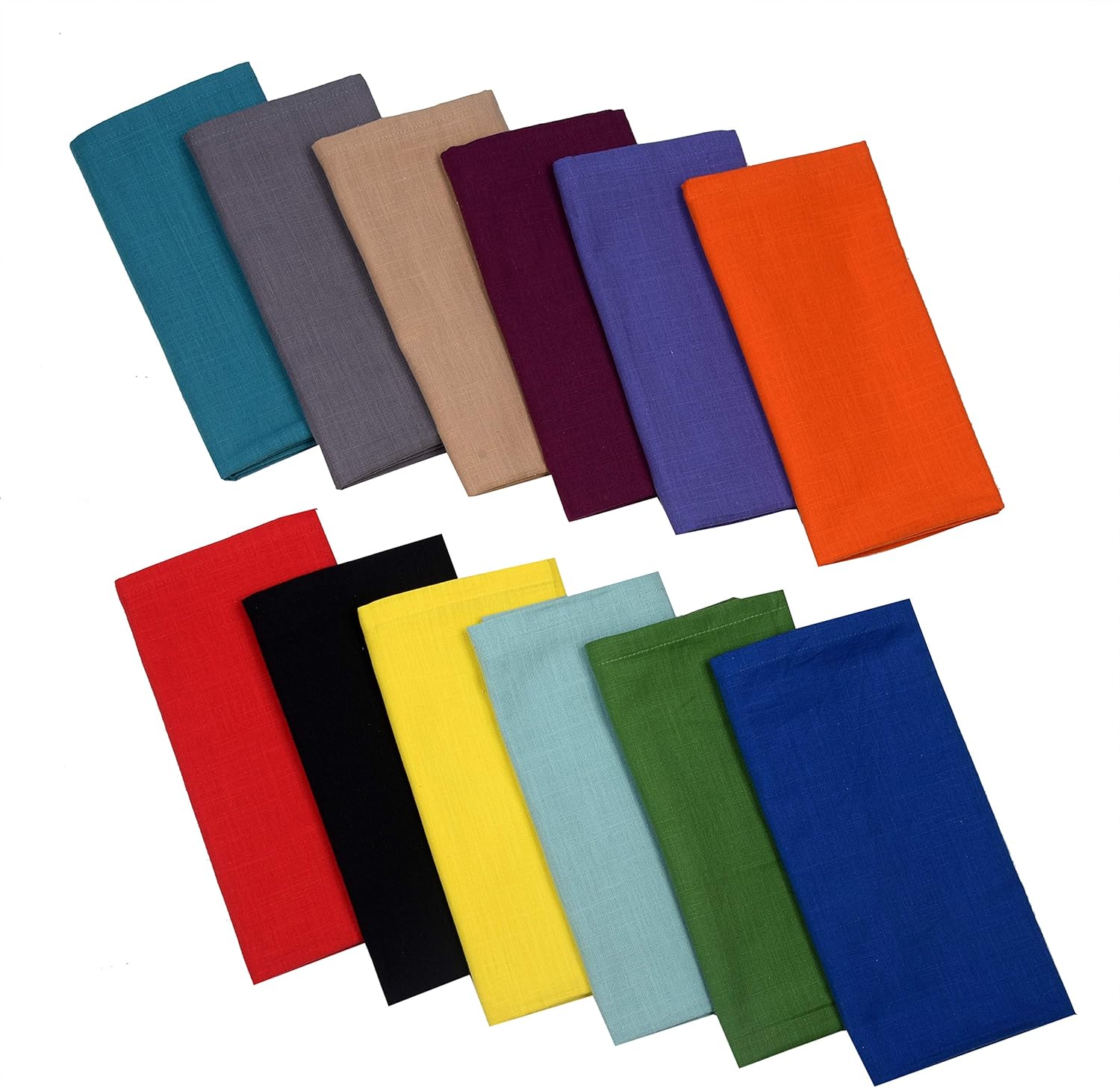 Urban Villa Cloth Napkins Cotton 20x20 (Set of 12) Multi