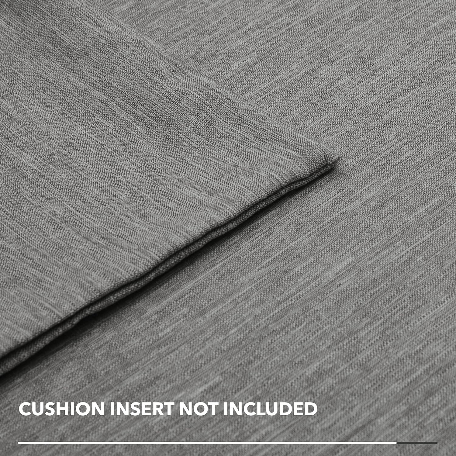 Deconovo Soft Cushion Covers Pillow Covers Faux Linen Pillow Covers / 18 x 18 / Grey / Set of 4