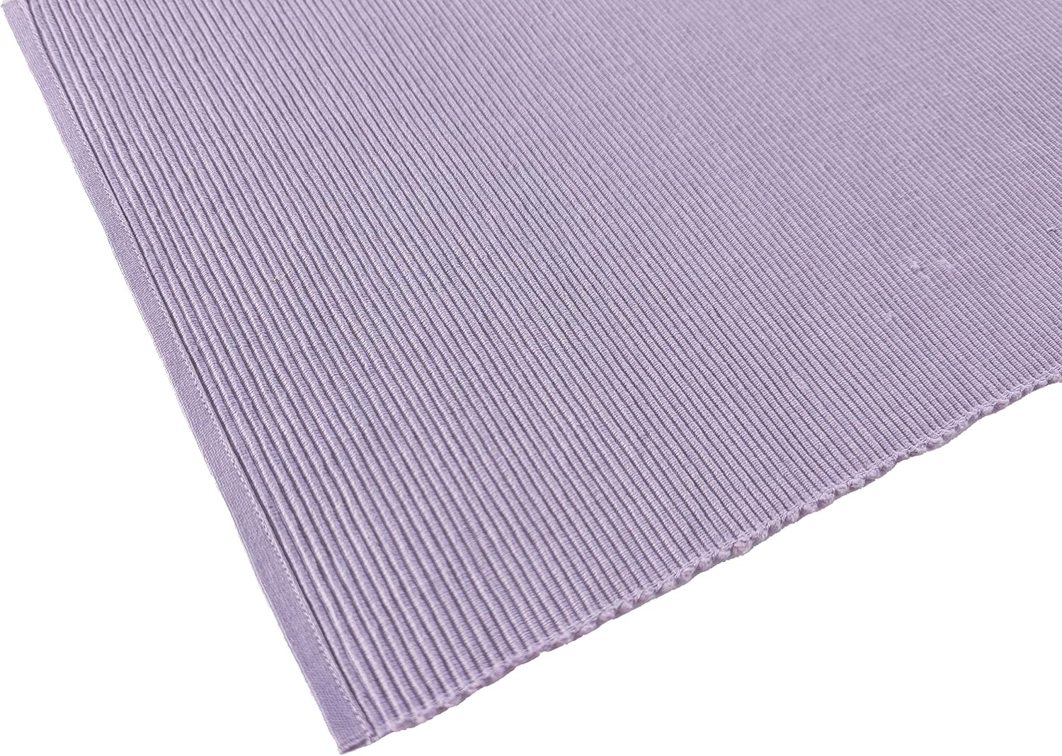 100% Cotton Ribbed Placemats - Set of 8-13 x 19 Inches - Purple - Everyday Cloth Table Mats - Thick Construction