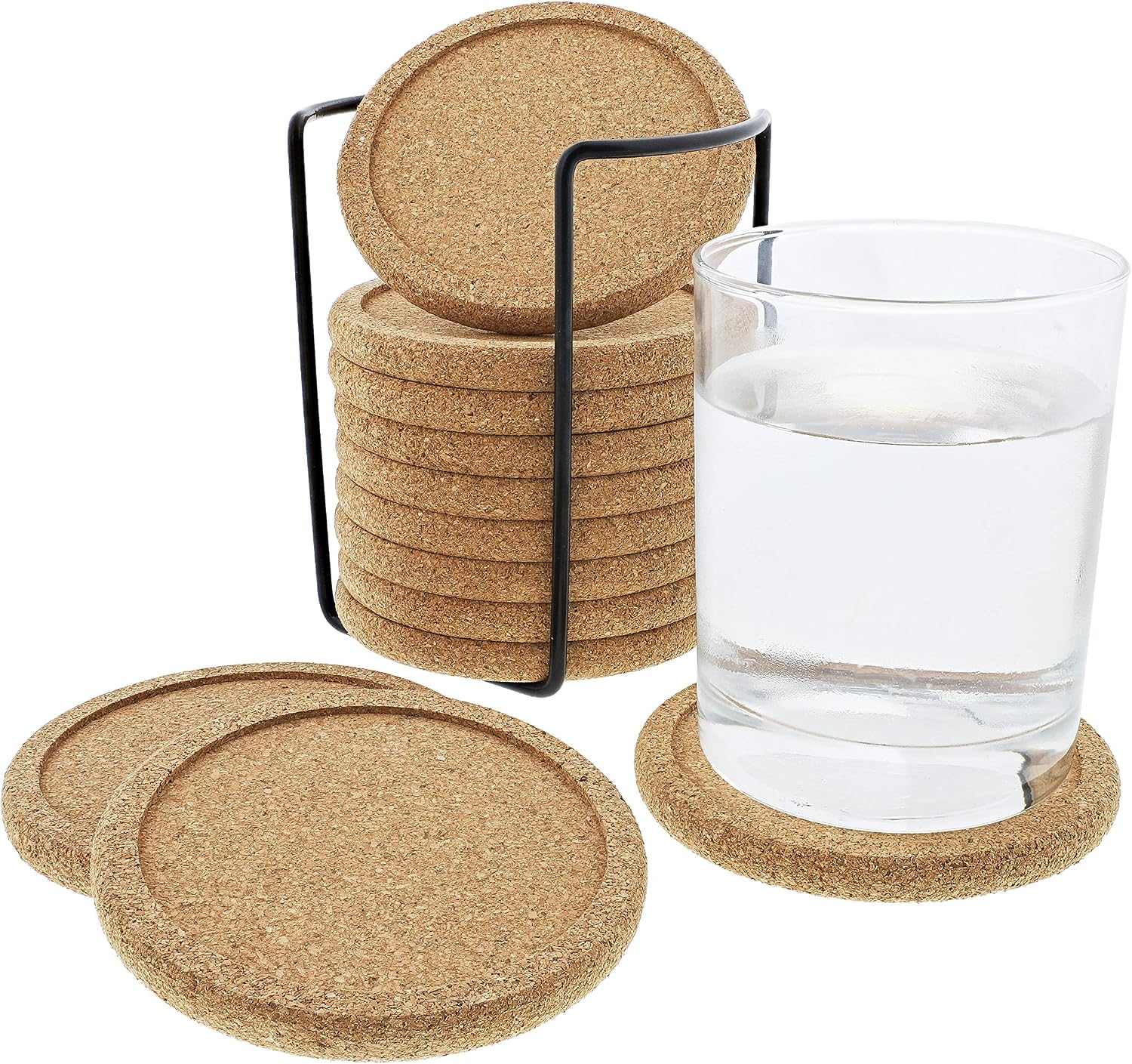 Metal Holder Heat & Water / Black / 4 Inch / Set of 12