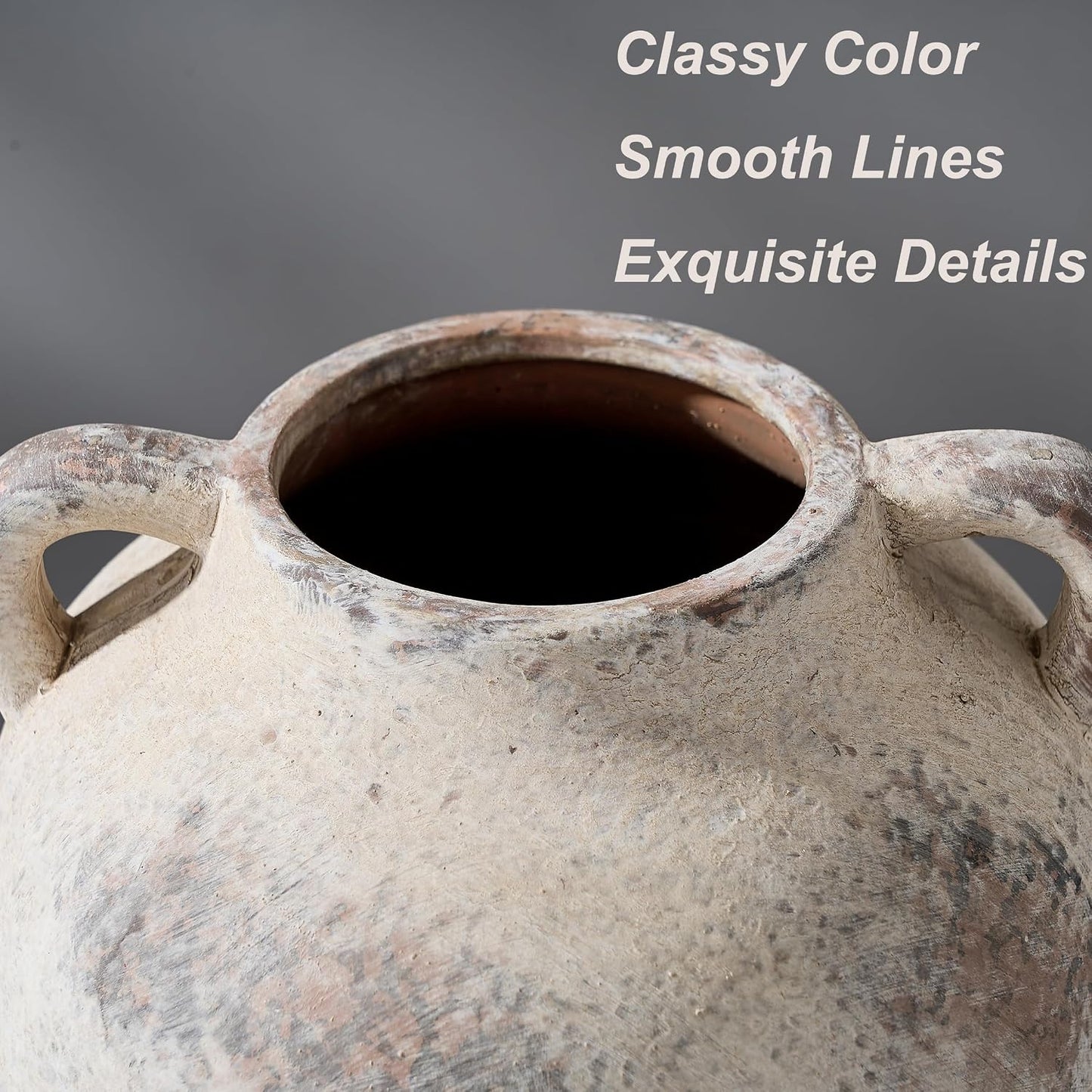 Antique Ceramic Vase / Gray-5.8 / 5.8 Inch