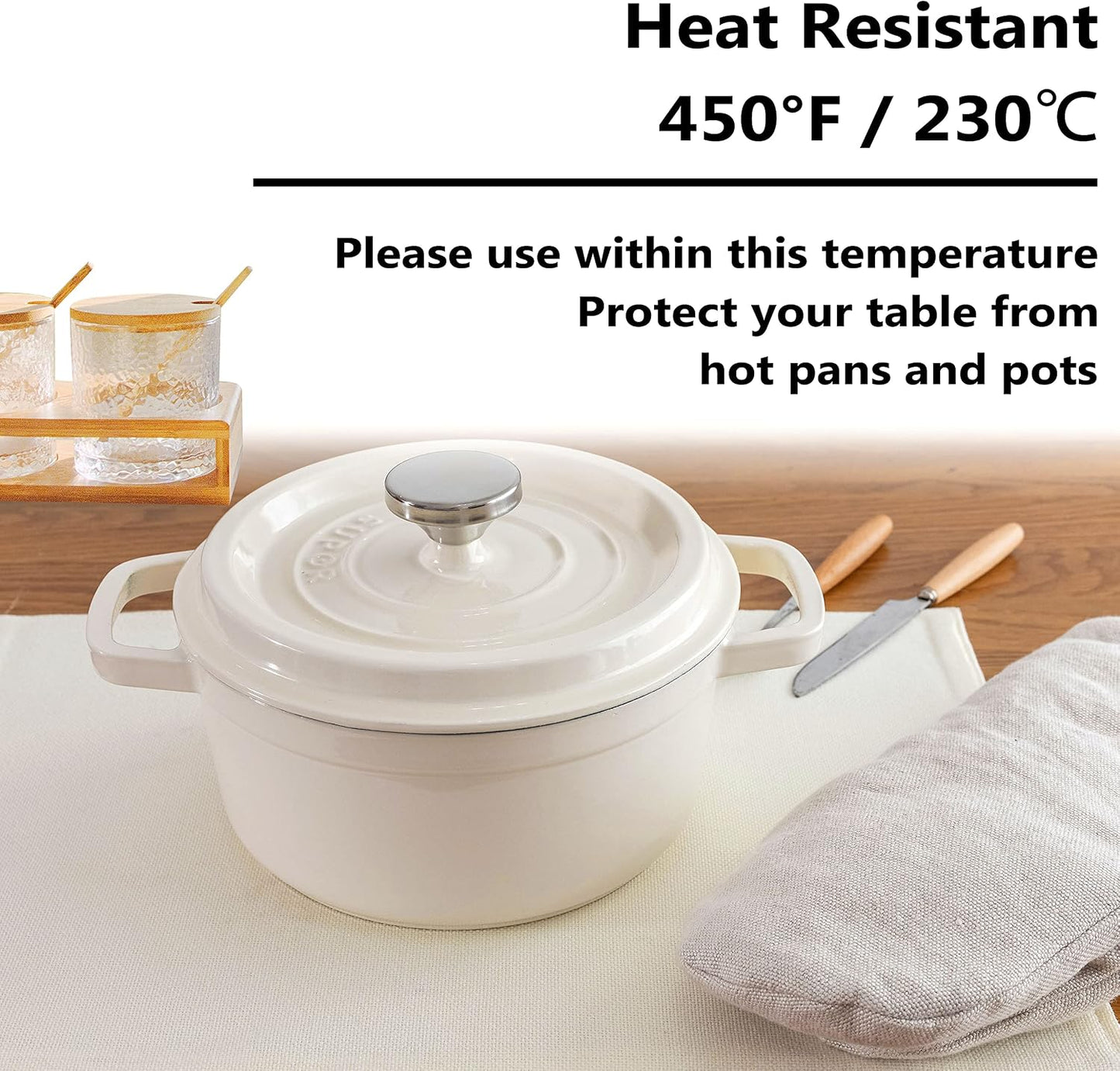 Home Brilliant Place Mats Indoor Set of 6 Cloth Place Mat Heat Resistant Dining Table Place Mats for Kitchen Table, 13
