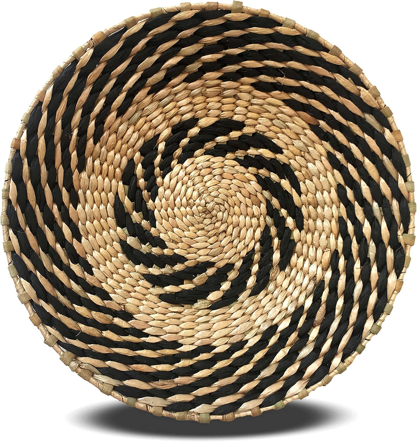 Woven Wall Basket Decor / Black Solo