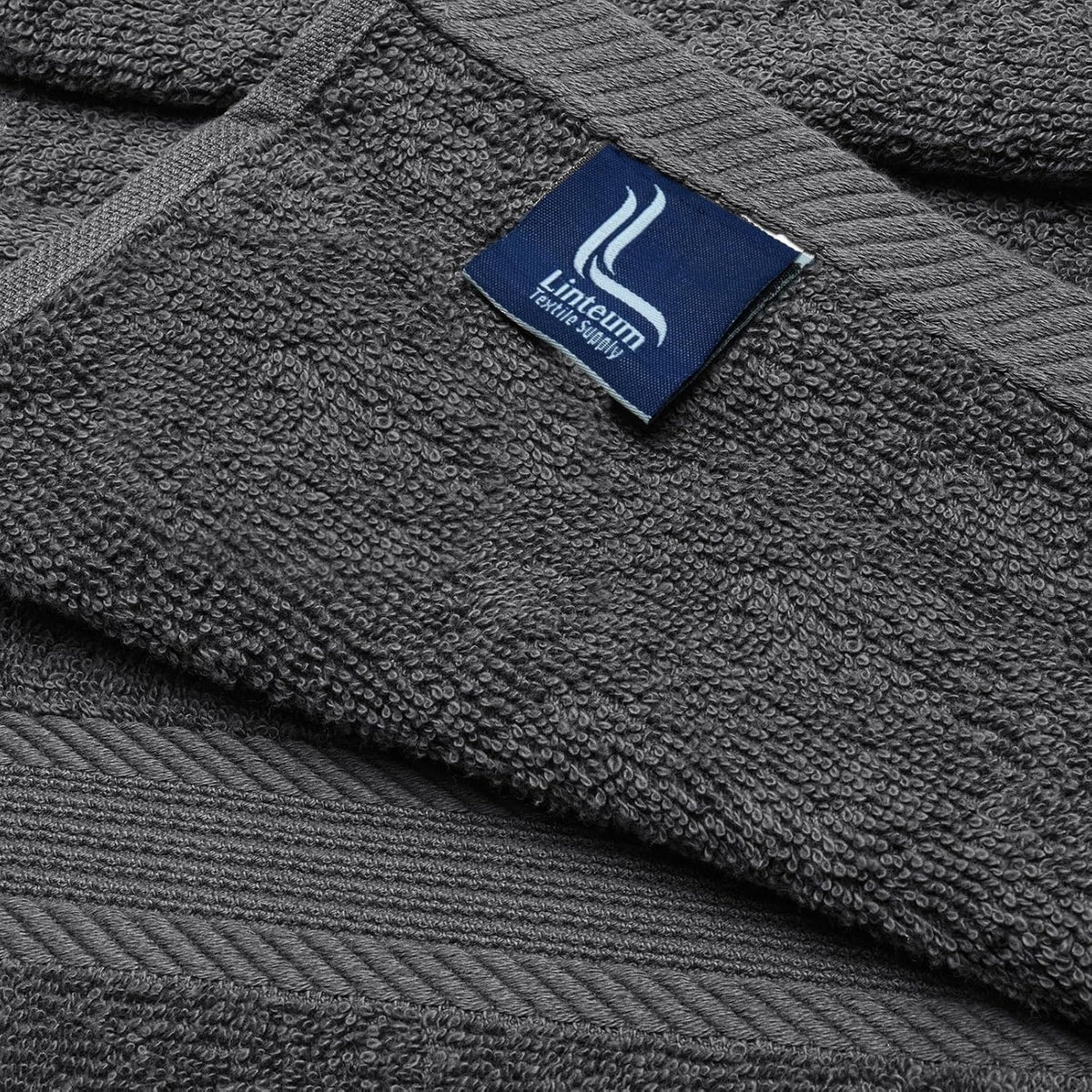 Linteum Textile 12 Piece Towel Set, 16x28 Inch, 100% Soft Cotton Zero Twist 16 Single Yarn Ring Spun Luxury Hand and