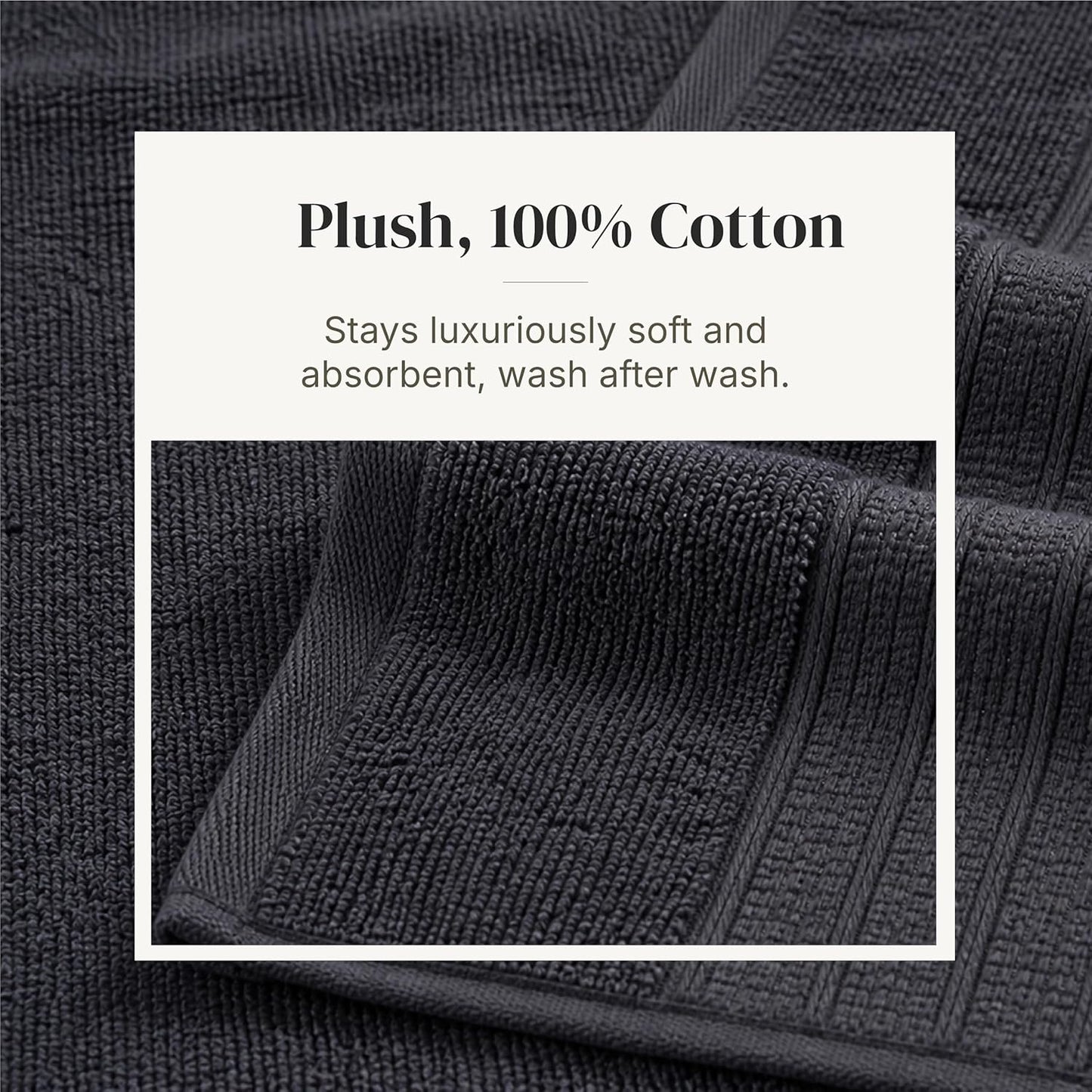 Modern Threads 6 Piece Bath Towel Set – Bathroom Towel Set with 2 Bath Towels, 2 Hand Towels & 2 Washcloths – 100%