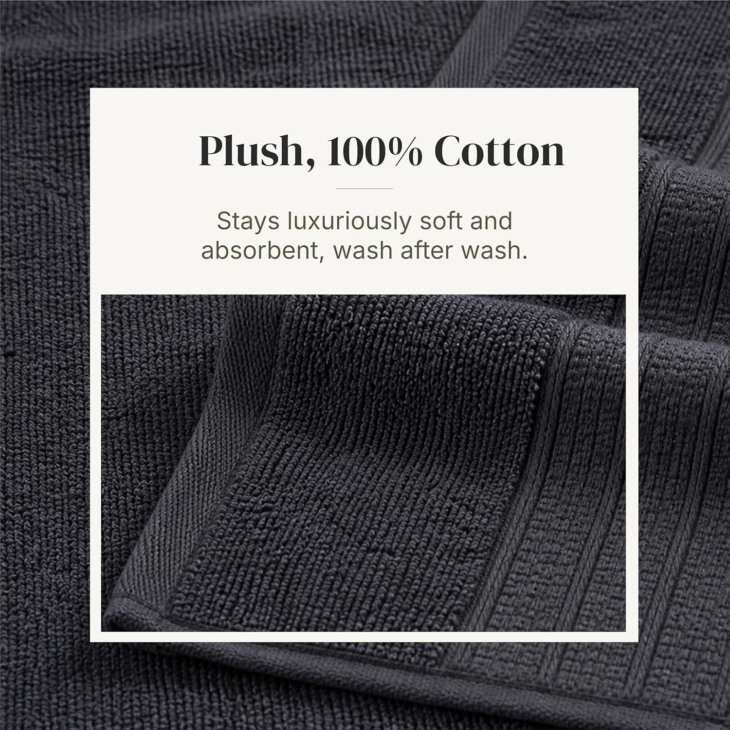 Modern Threads 6 Piece Bath Towel Set – Bathroom Towel Set with 2 Bath Towels, 2 Hand Towels & 2 Washcloths – 100%