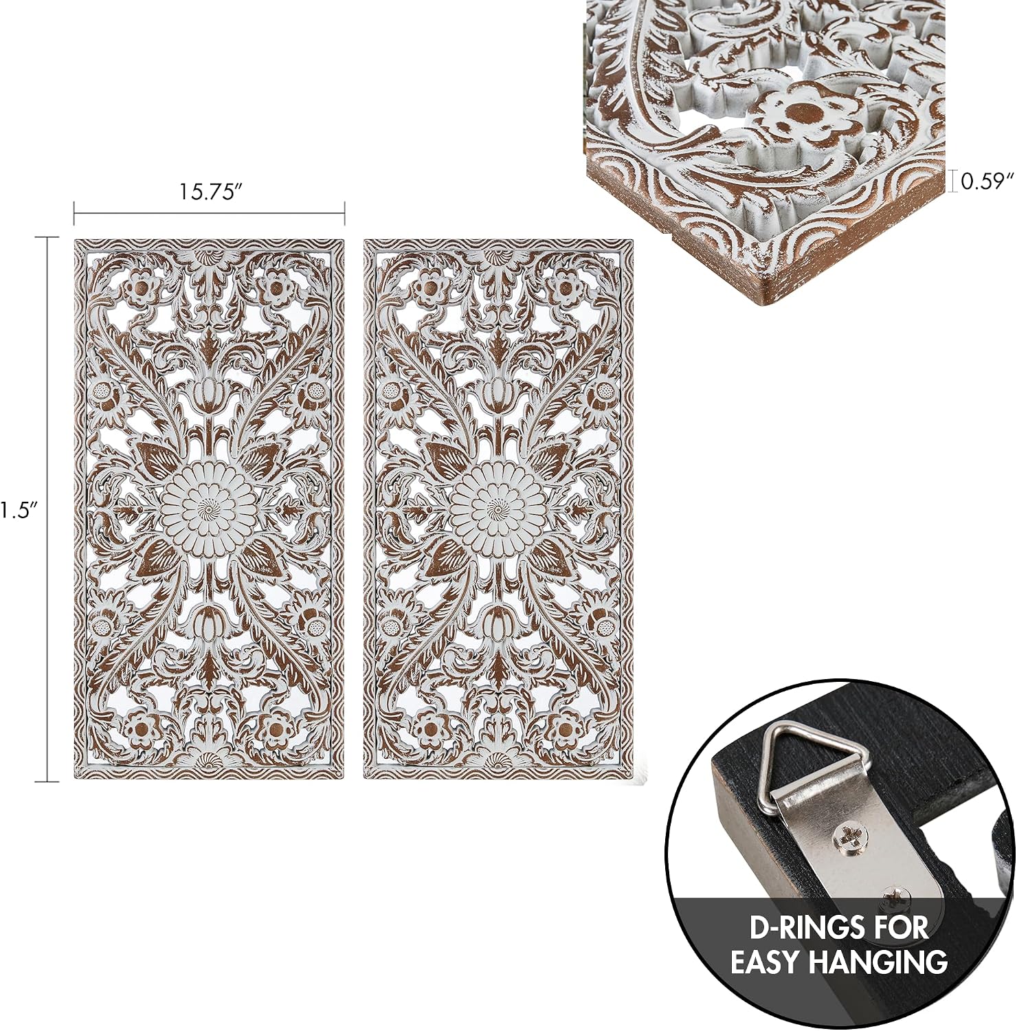 Botanical Panel / Home Accent Modern Kitchen Dining Decoration / Antique Brown / 31.5"L x 15.8"W