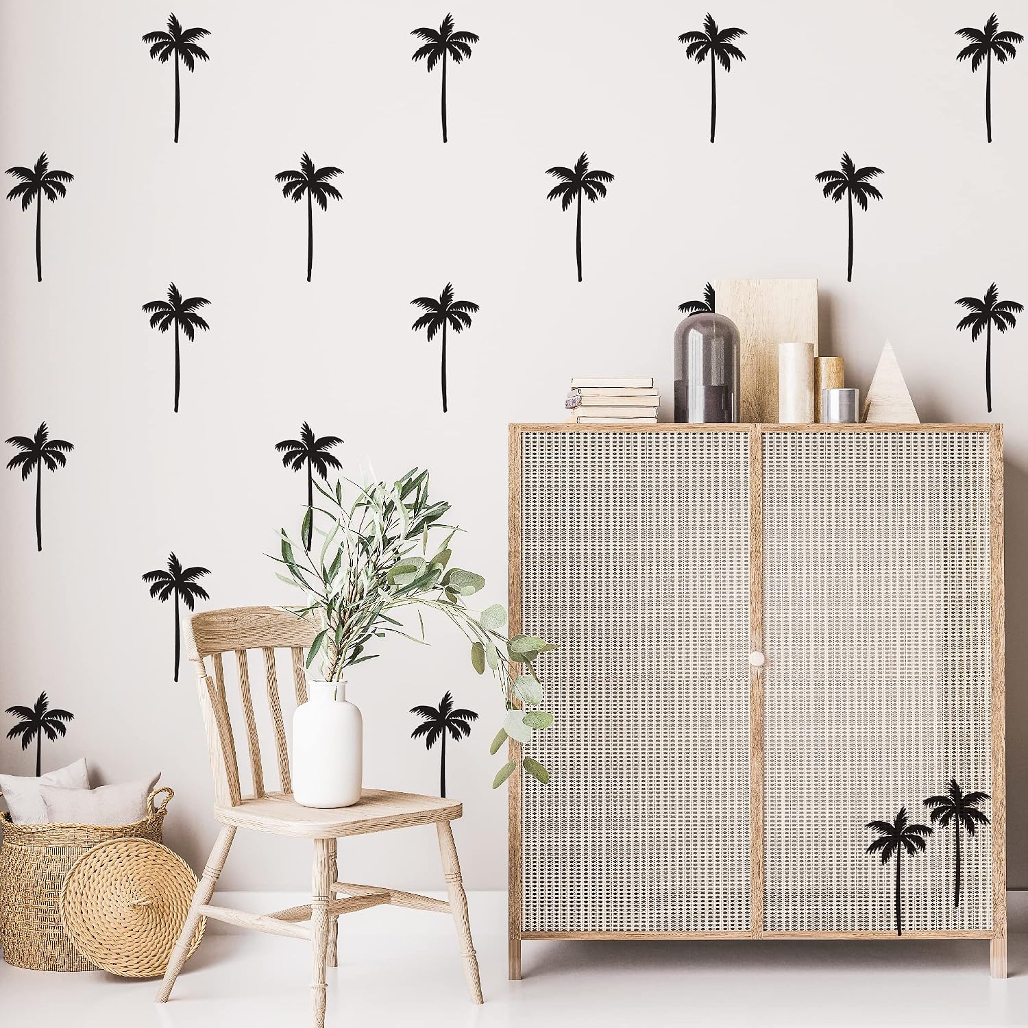 Peel and Stick Modern Wall Stickers for Nursery Kids Room / Black