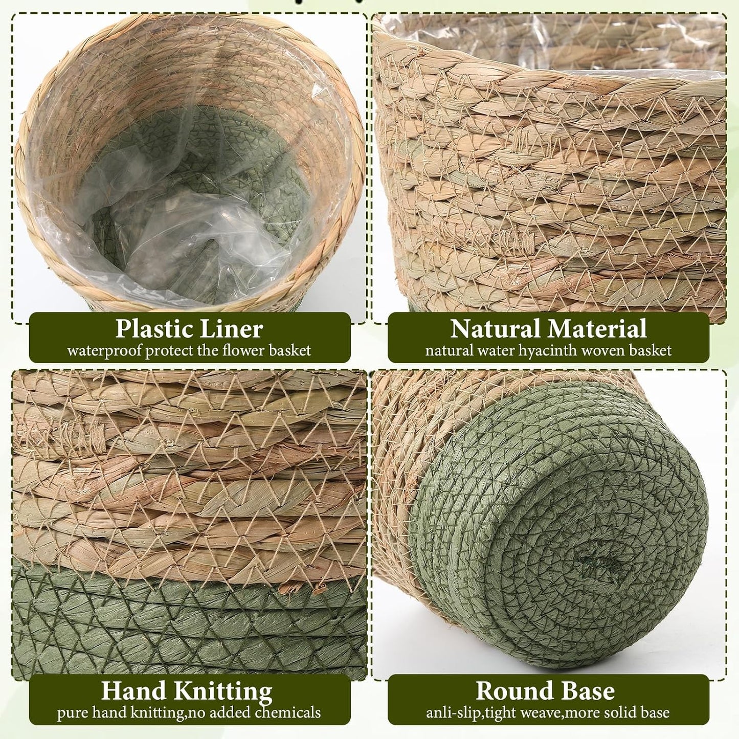 Wicker Plant Basket Bulk / Small / Farmhouse / Set of 12