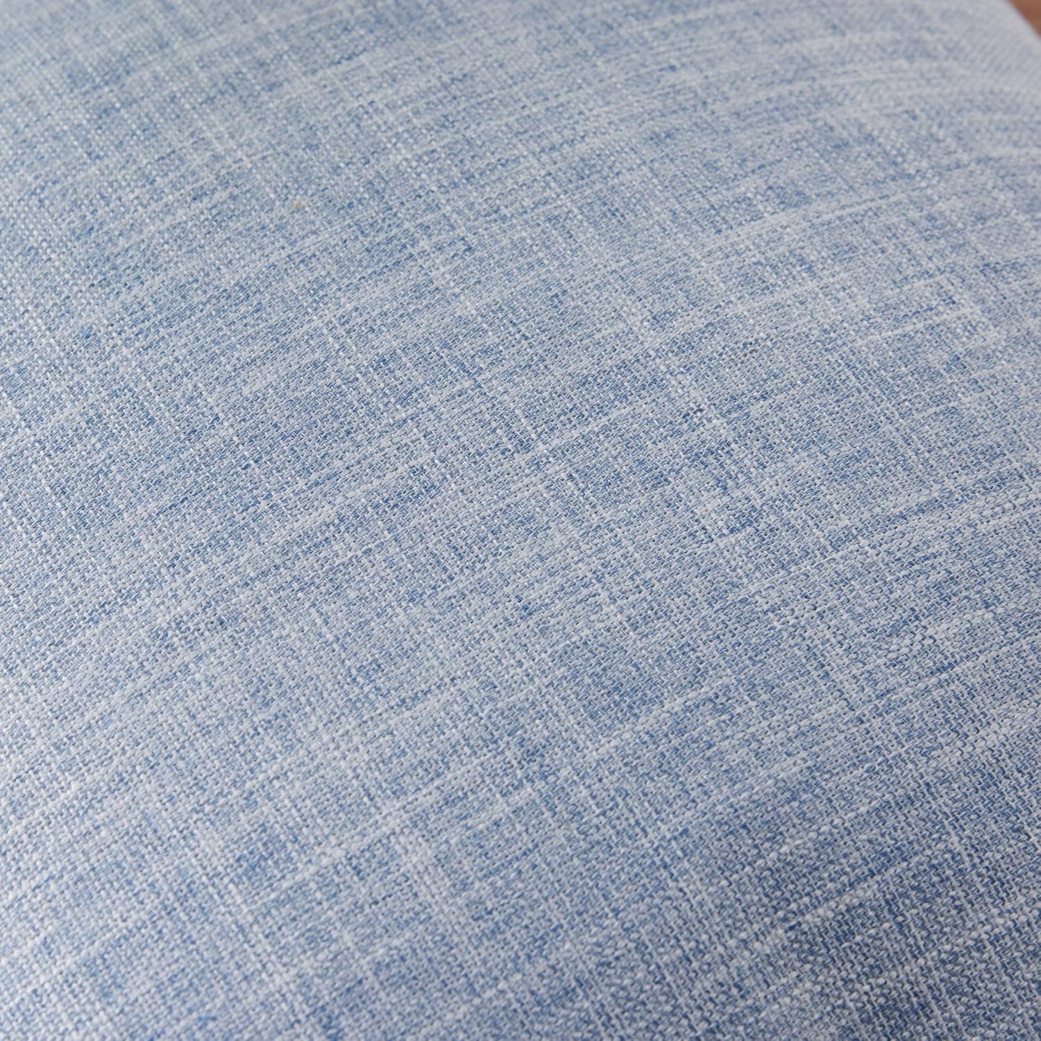 Rustic Cotton Linen Throw Pillow Covers / Blue / 18 x 18 / Set of 2