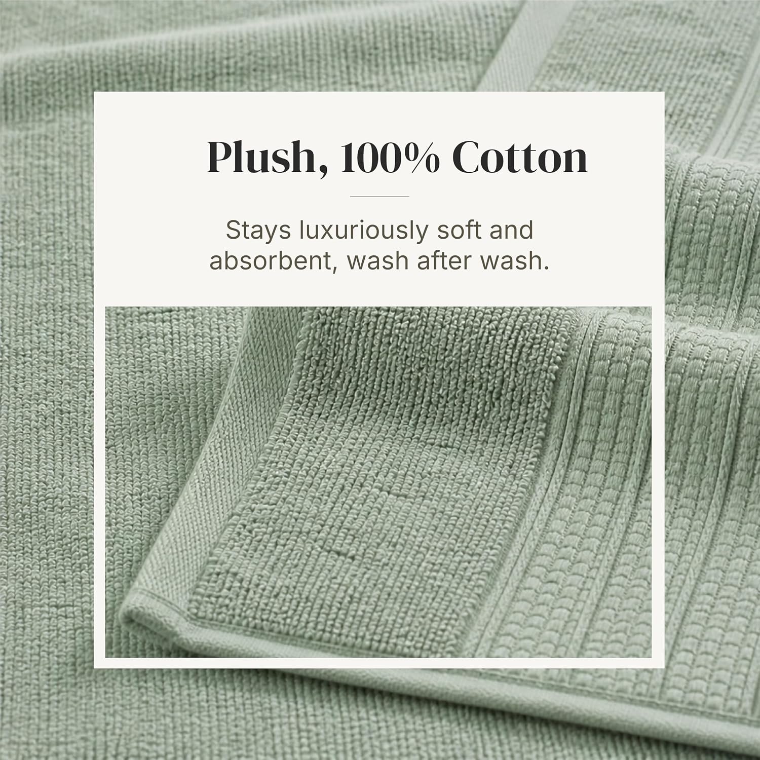 Modern Threads 6 Piece Bath Towel Set – Bathroom Towel Set with 2 Bath Towels, 2 Hand Towels & 2 Washcloths – 100%