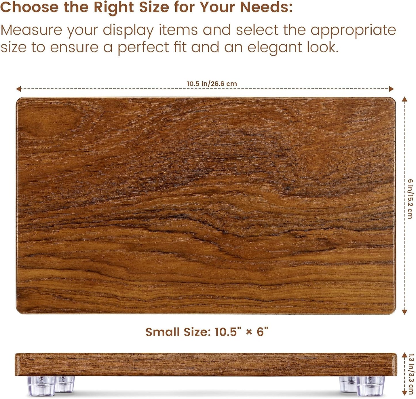 Solid Teak Wood Riser Tray / M2 / 10.5 x 6