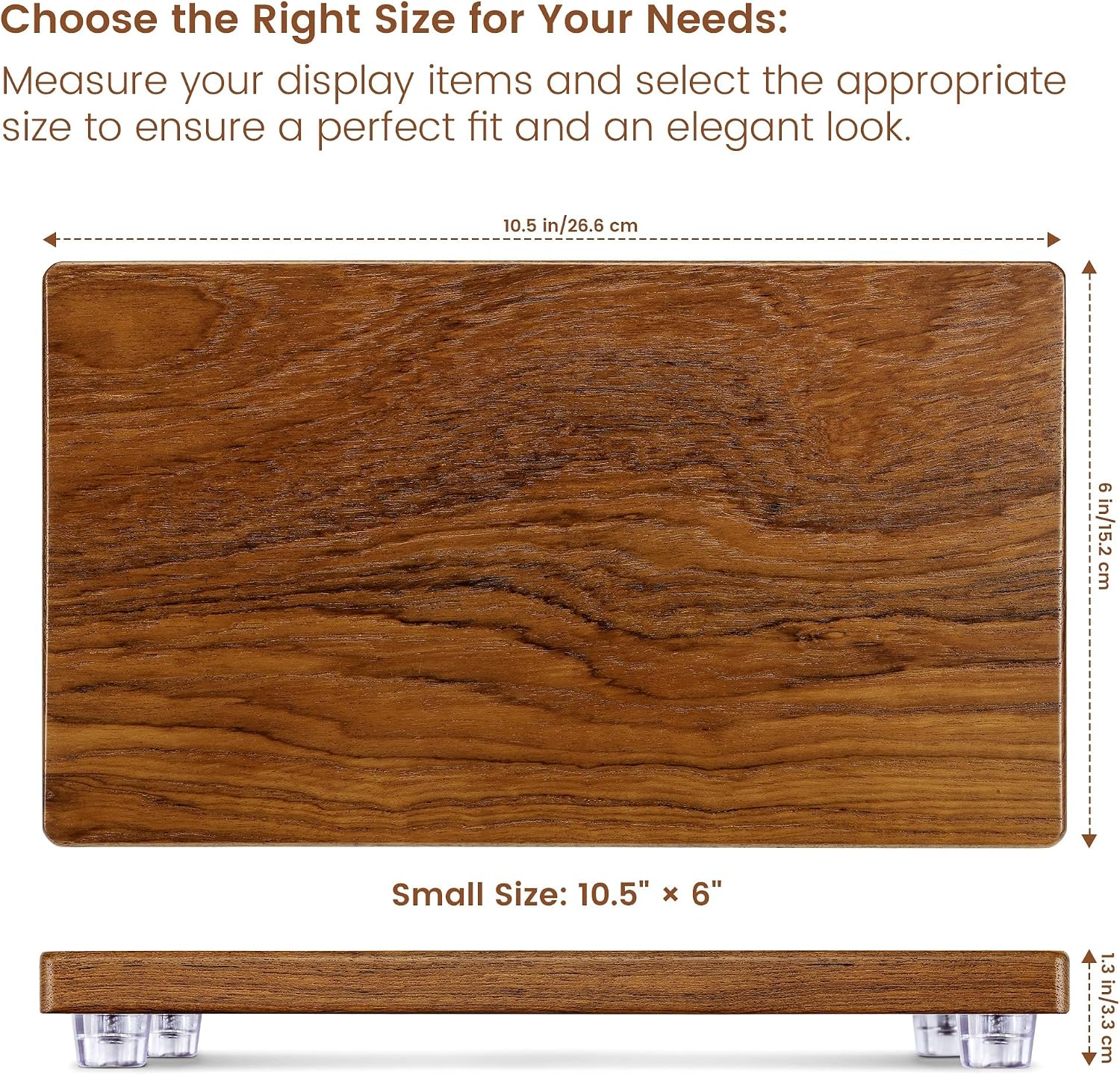 Solid Teak Wood Riser Tray / M2 / 10.5 x 6