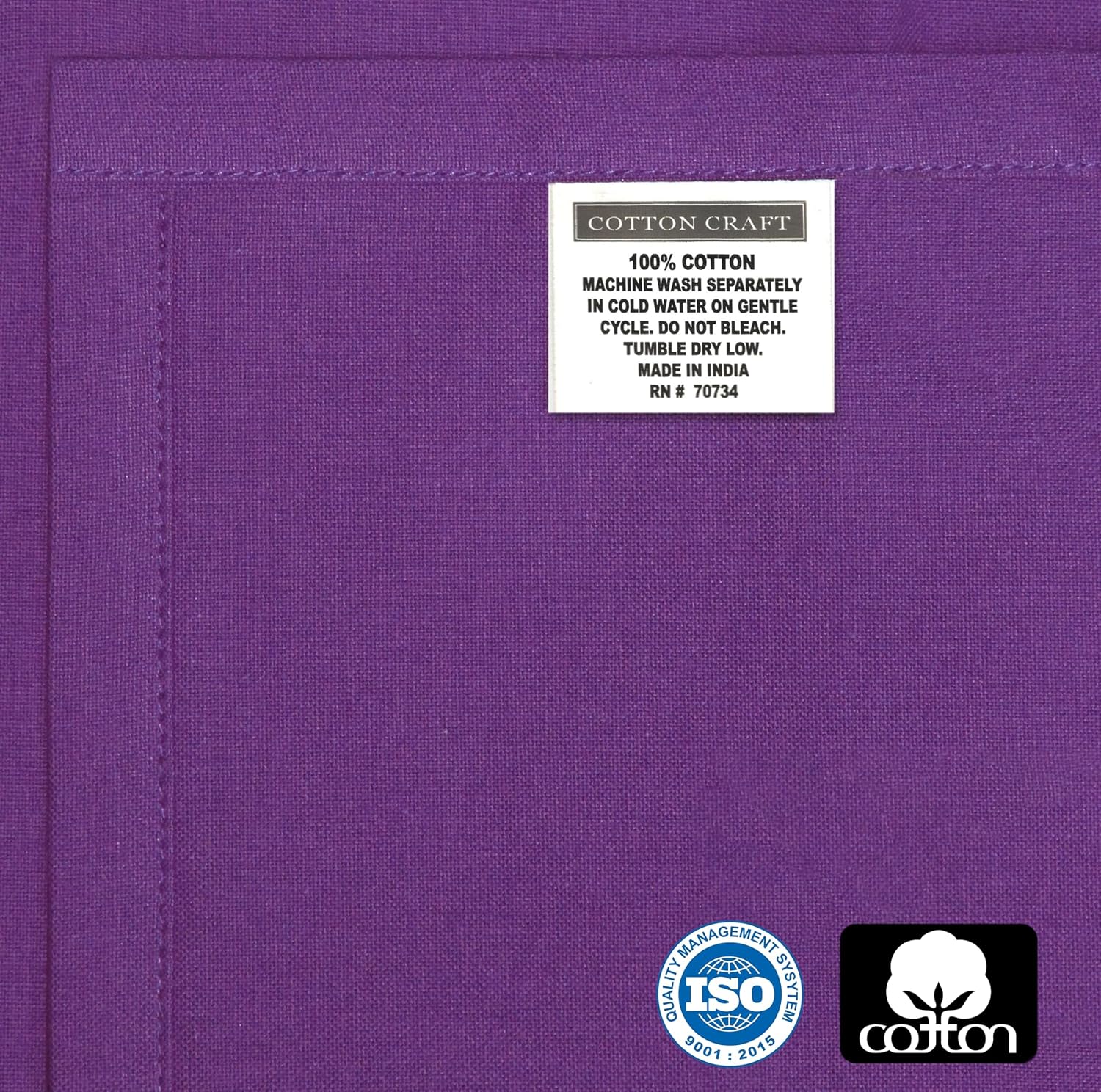 COTTON CRAFT Multicolor Cloth Napkins - 24 Pack 100% Cotton Dinner Napkins | 17x17 inches Soft Washable Absorbent