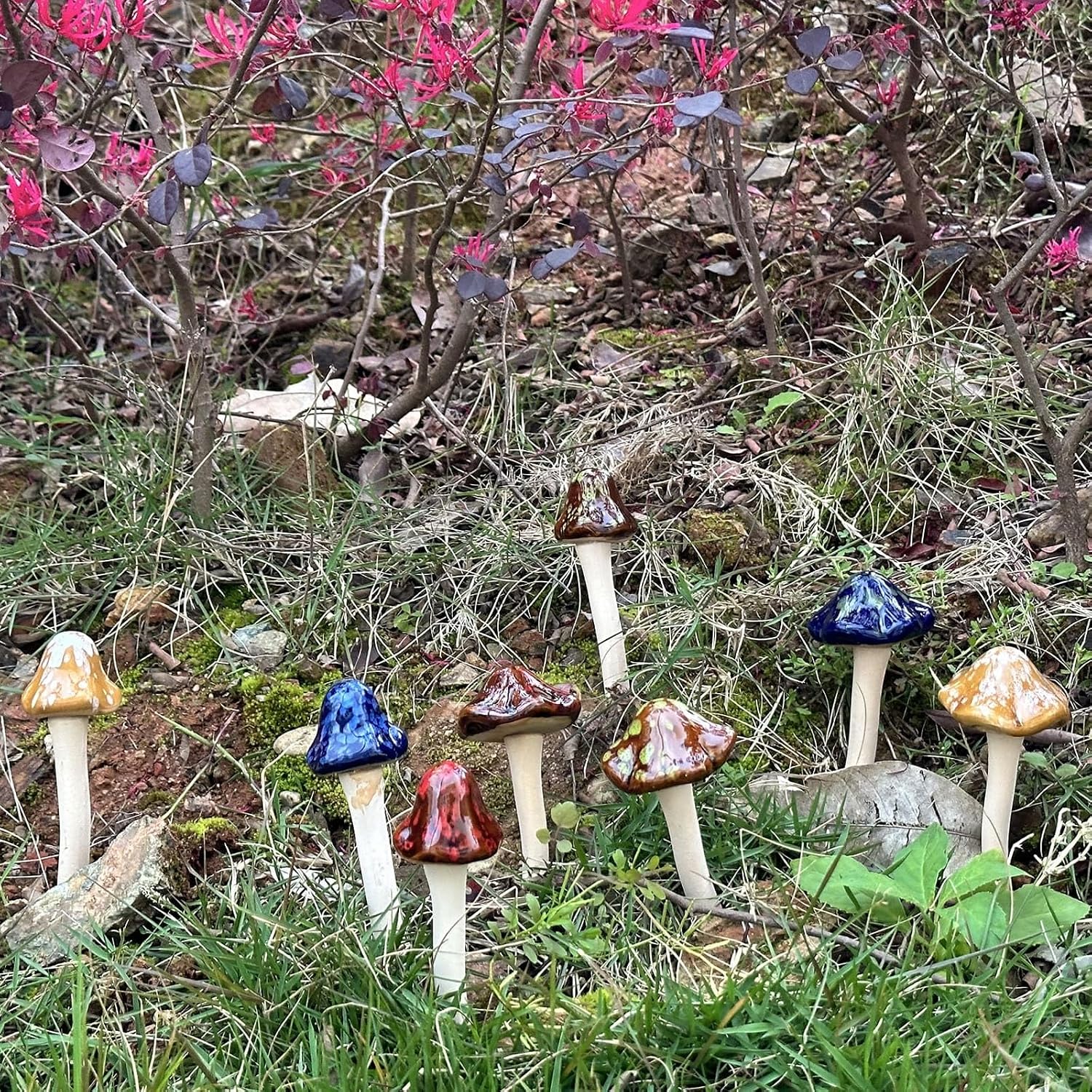 Fairy Yard Planter Pots Mushrooms Fake Mushrooms