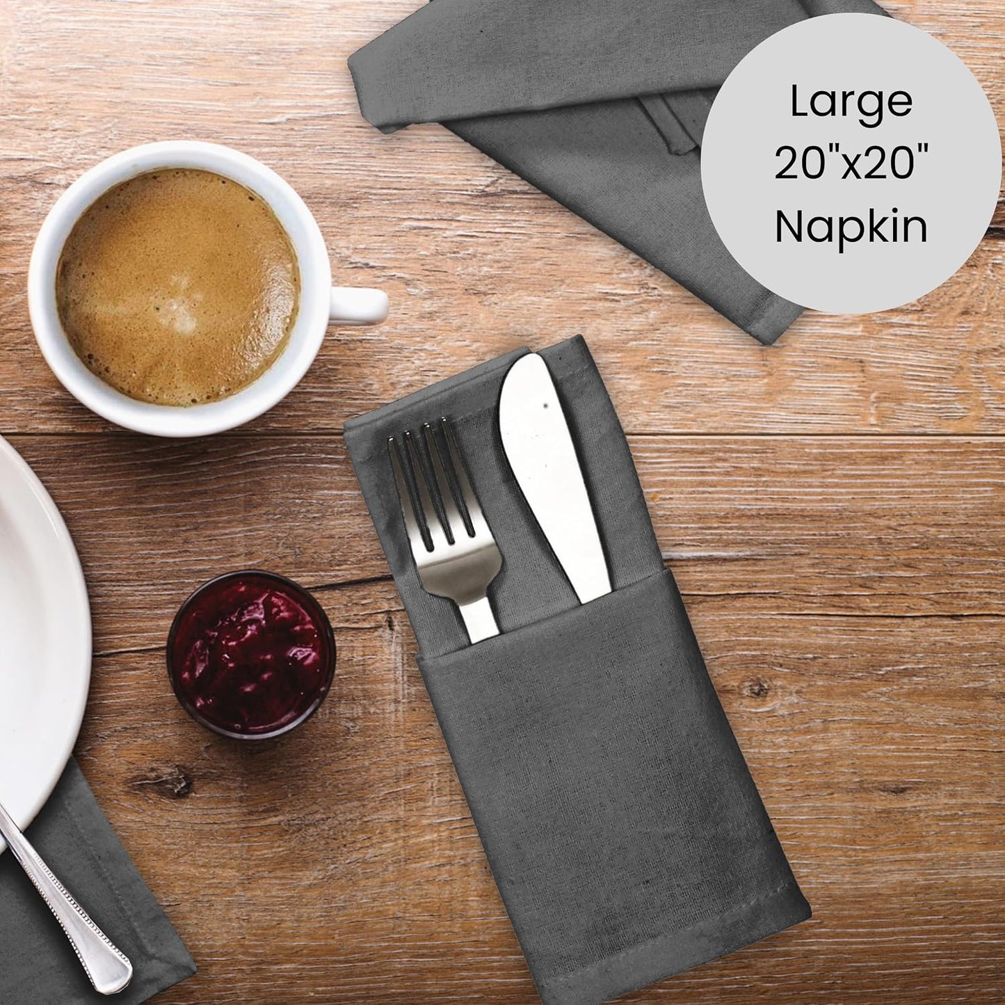 Cloth Dinner Napkins Set of 12 - Perfect Everyday Use Table Napkins - Soft Durable Washable - Ideal for Party Wedding