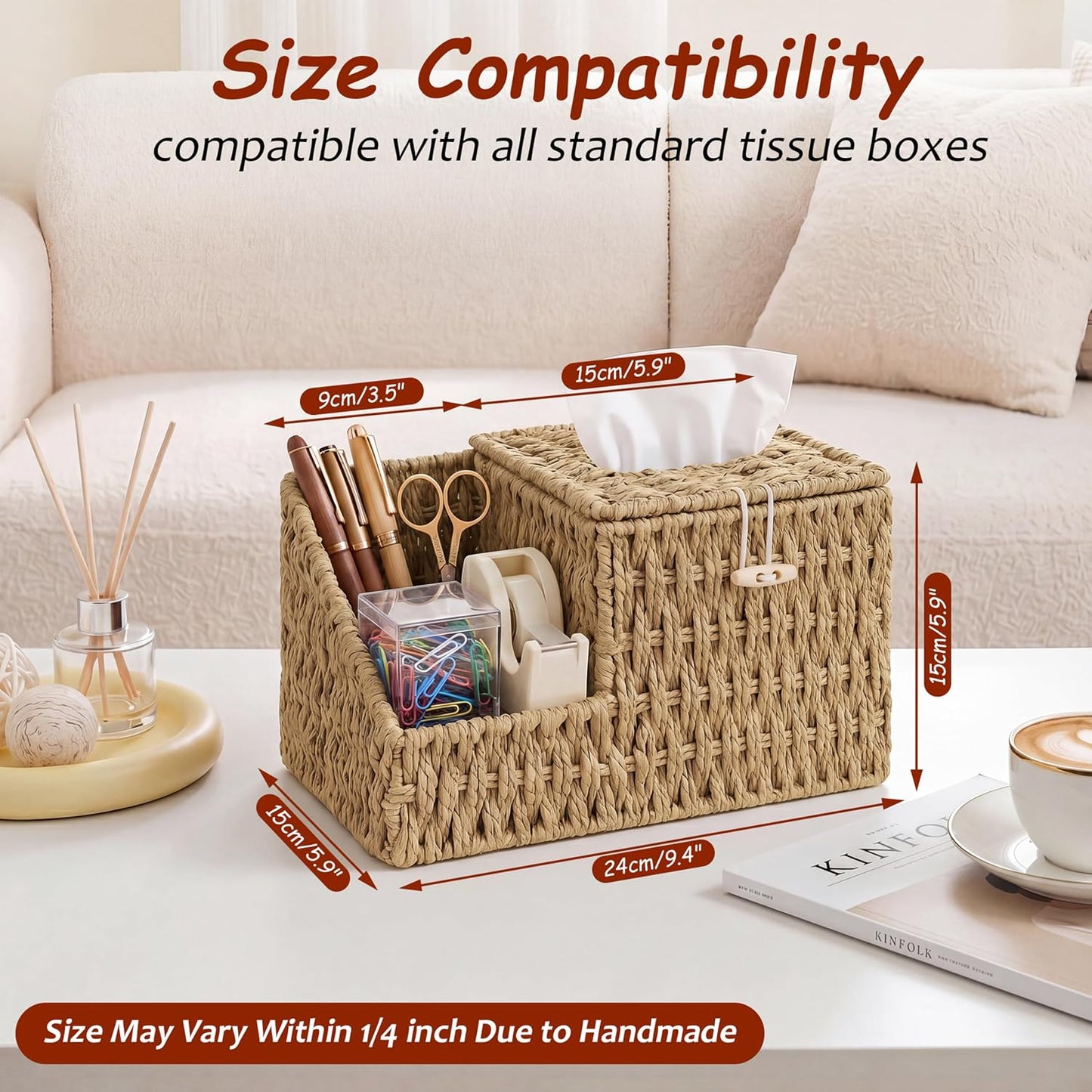Tissue Remote Control Holder / Natural
