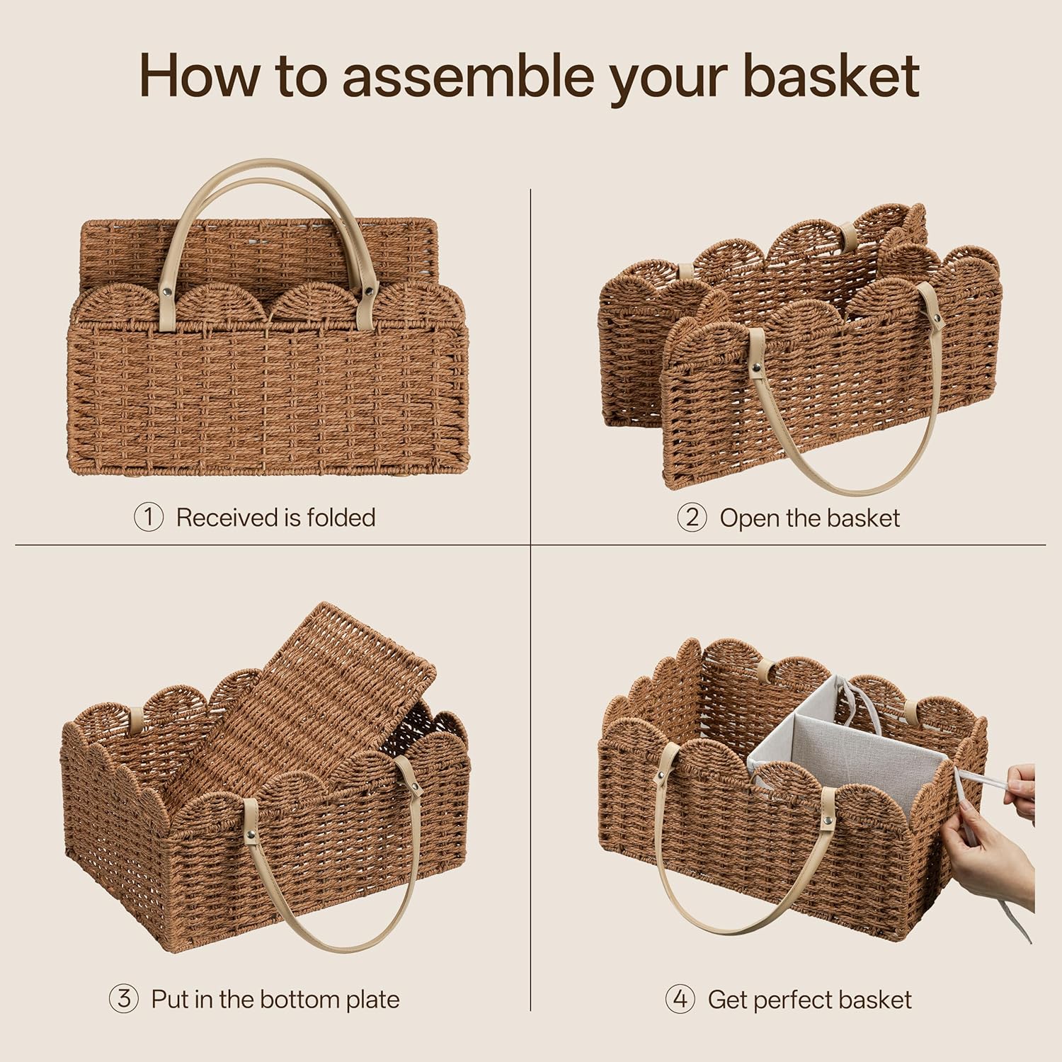 Portable Car Organizer / Caramel / Large