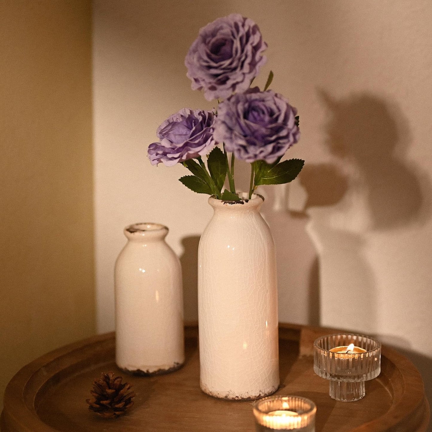 Ceramic Vases Home Decor / White / Set of 2
