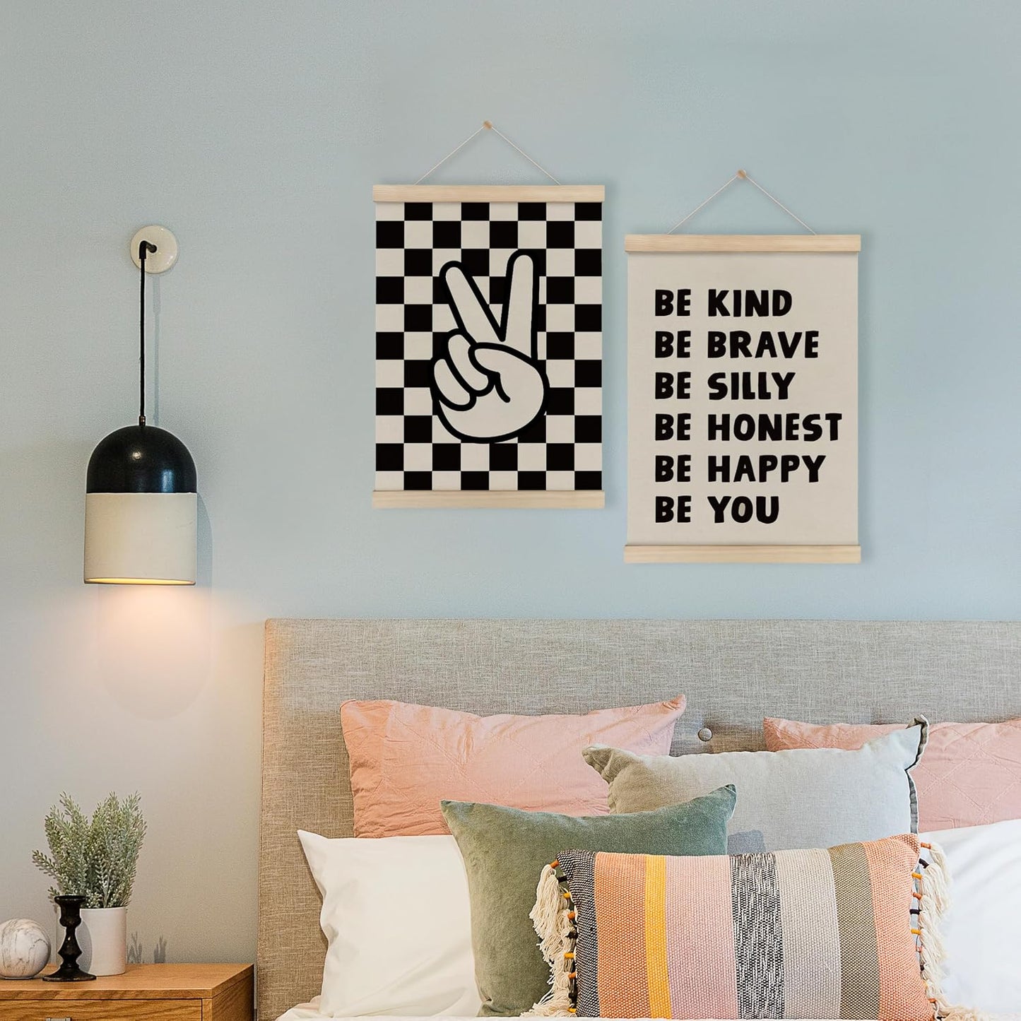 Wooden Frames / Boys Room Wall Decor Poster Hanger Frame / 12 x 16 / Black / Set of 2