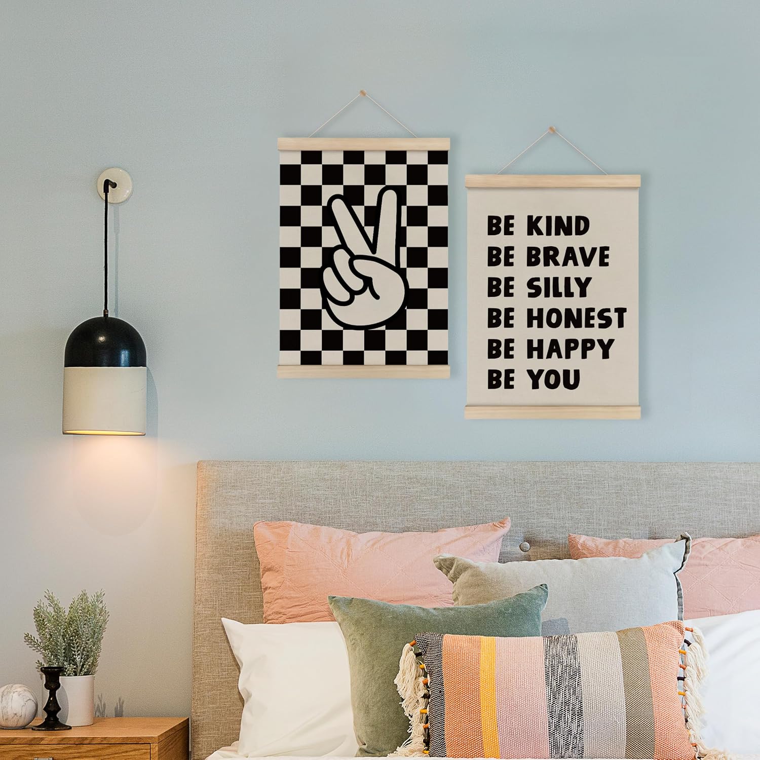 Wooden Frames / Boys Room Wall Decor Poster Hanger Frame / 12 x 16 / Black / Set of 2