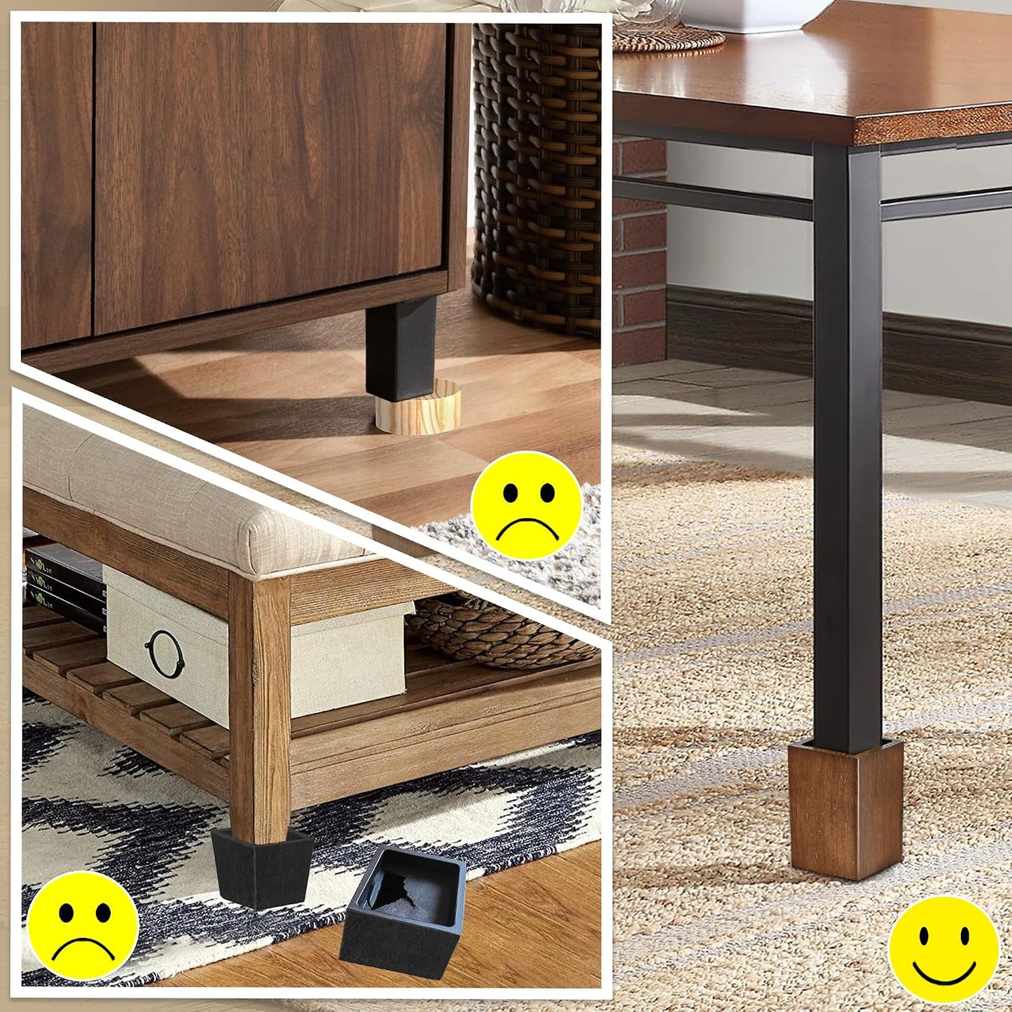 Wood Bed Risers (4 inch Square)