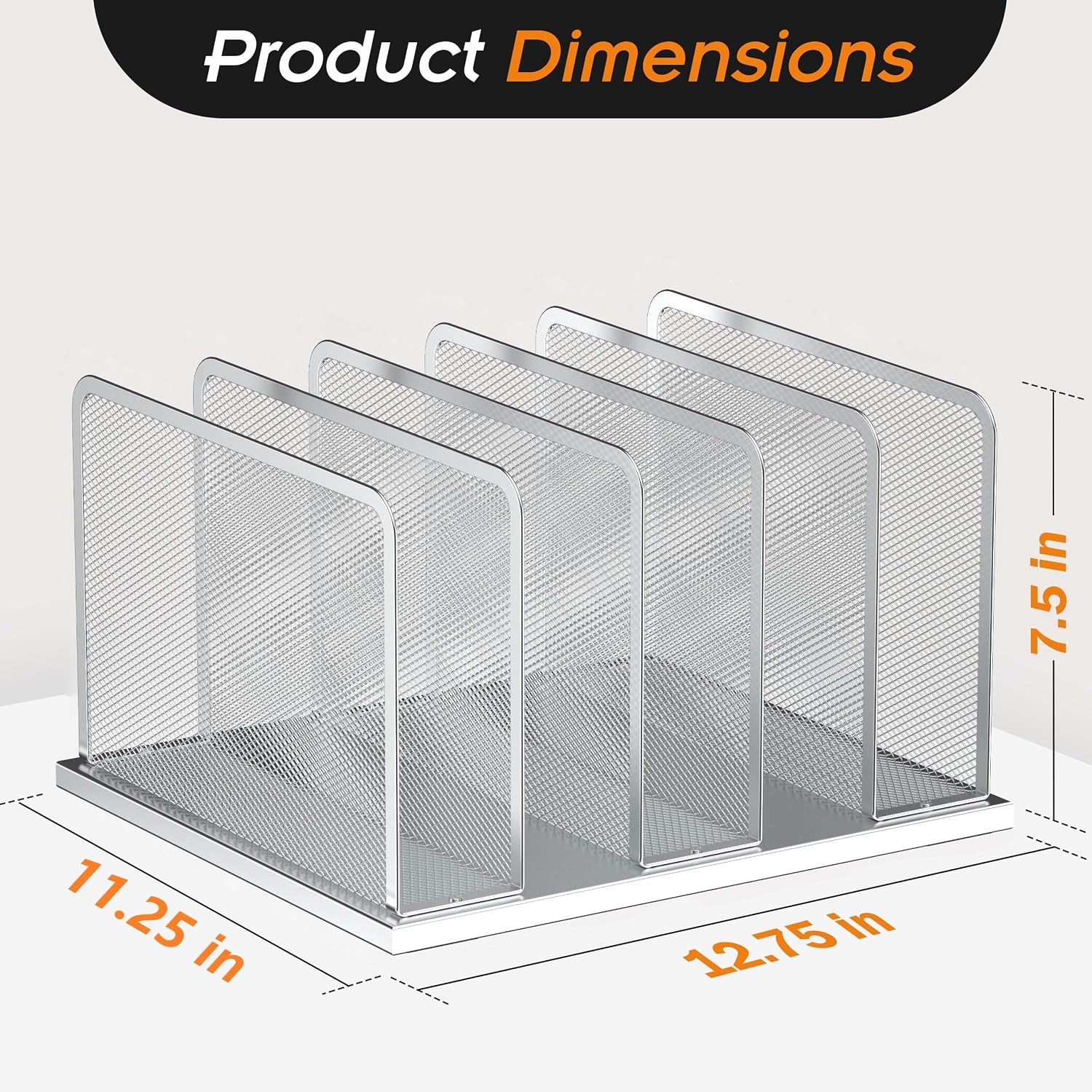 Kuntine.B Desk File Organizer Upright Mesh Desktop Organizer File Sorter Office Organization File Holder for Home