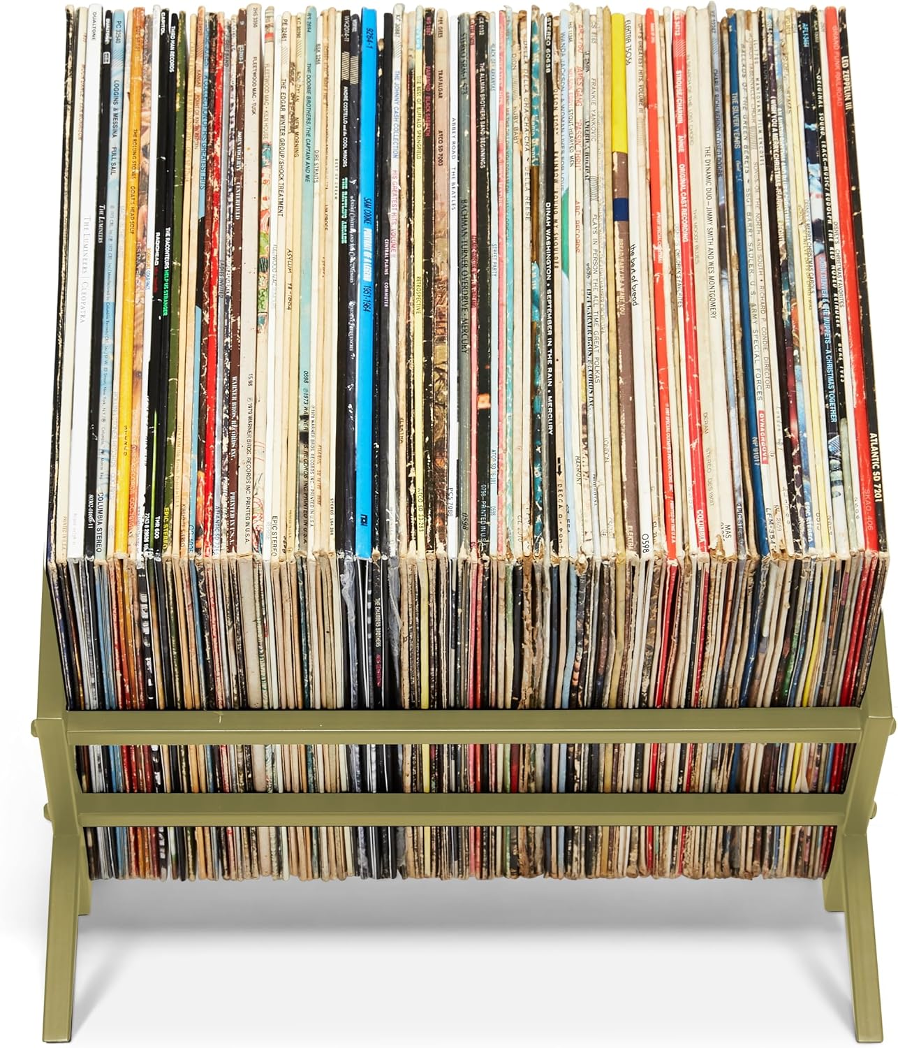 MODERN VINYL Record Storage Holder - Vinyl Record Holder Stand 80-100 LP - Vinyl Record Storage RacK - Quick Assebmly