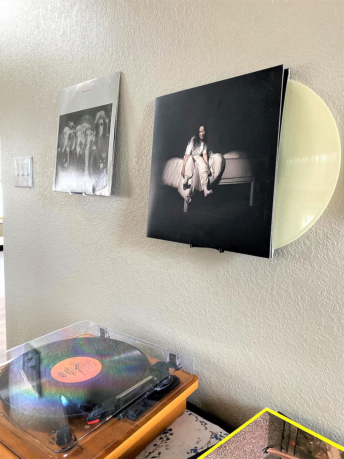 Wall Mount Vinyl Record Display/Shelf [10-PK]- Display Your Albums Without Damaging Your Walls, Perfect for Office
