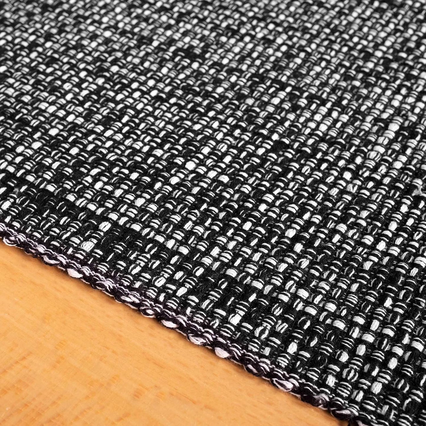 100% Cotton Table Runner for Dining Room Tables Rectangle Two Tone Woven Fabric 72" x 13" Soft Durable Table Runner