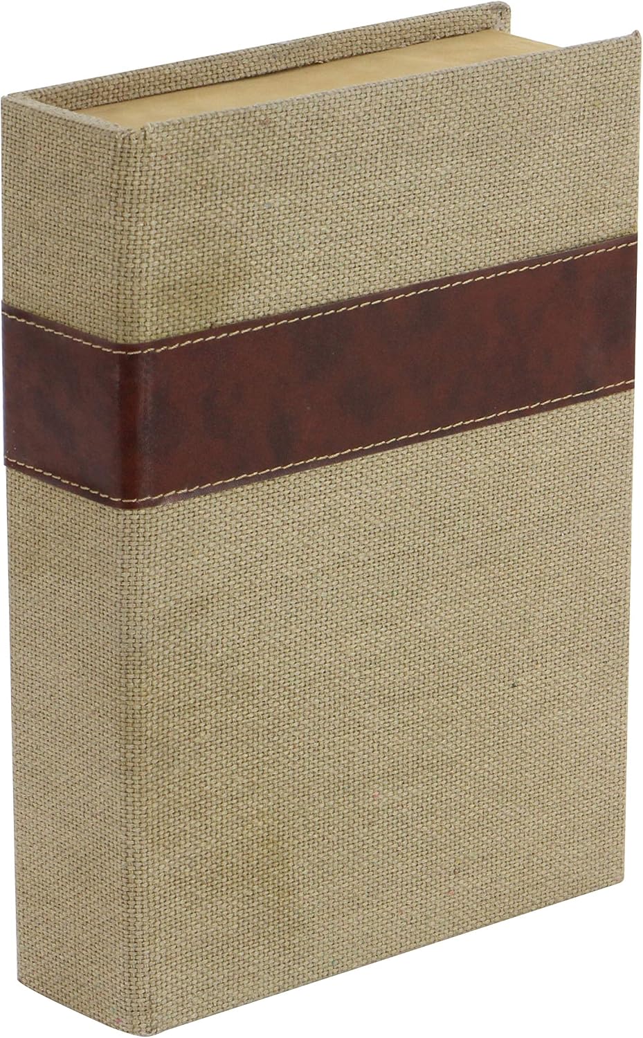 Linen Fabric Decorative Box Faux Storage Book Book Shaped Boxes / Brown / 15", 12", 9"H / Set of 3