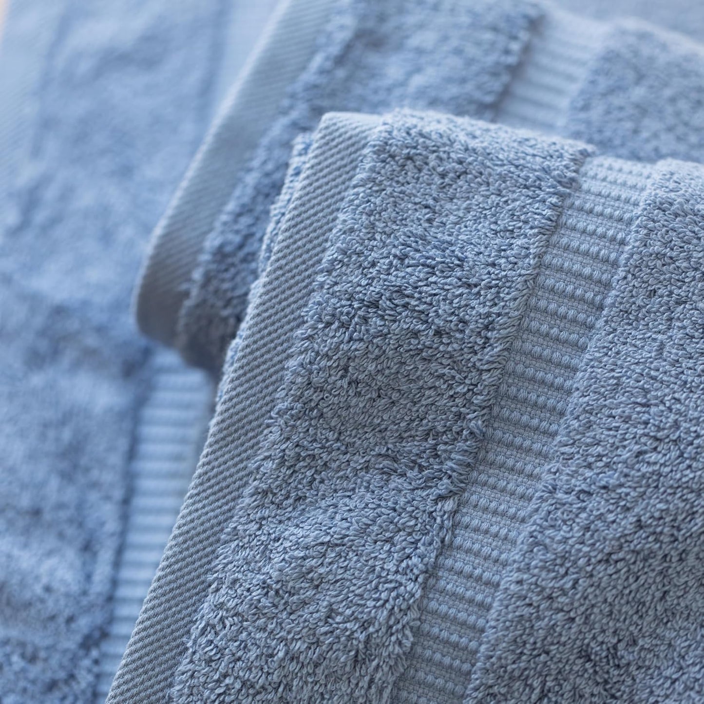 SALBAKOS 6-Piece 100% Turkish Cotton Hand Towels, 16x30 inch, Blue | Large Size Thick Super Soft Highly Absorbent
