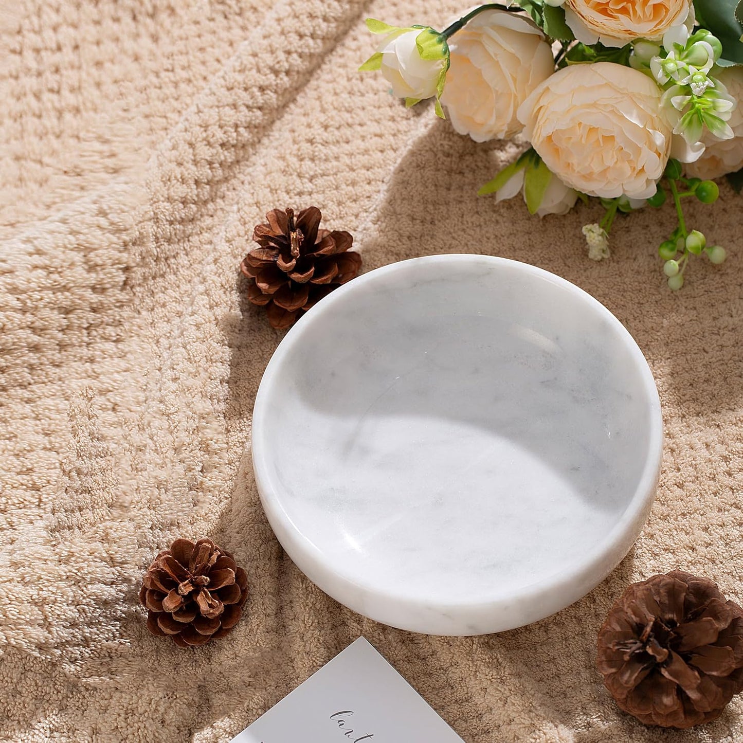 6.7" Decorative Bowl / White&grey