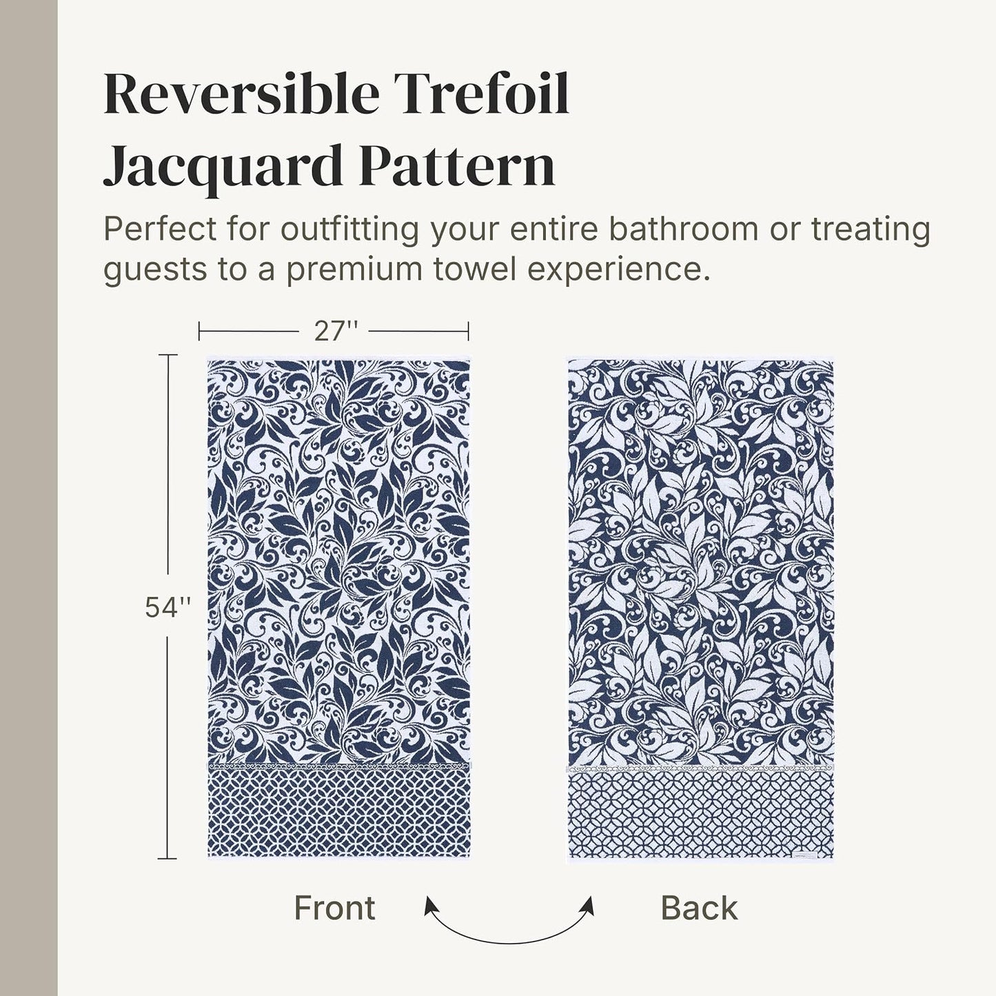 Modern Threads 6 Piece Bath Towel Set – Bathroom Set with 2 Bath Towels, 2 Hand Towels, and 2 Wash Cloths – 100%