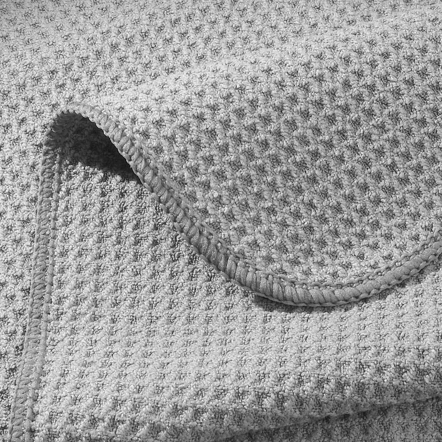 POLYTE 340 GSM Microfiber Waffle Kitchen Dish Tea Towel, 16x28 in, 12 Pack | Lint Free, Quick Dry