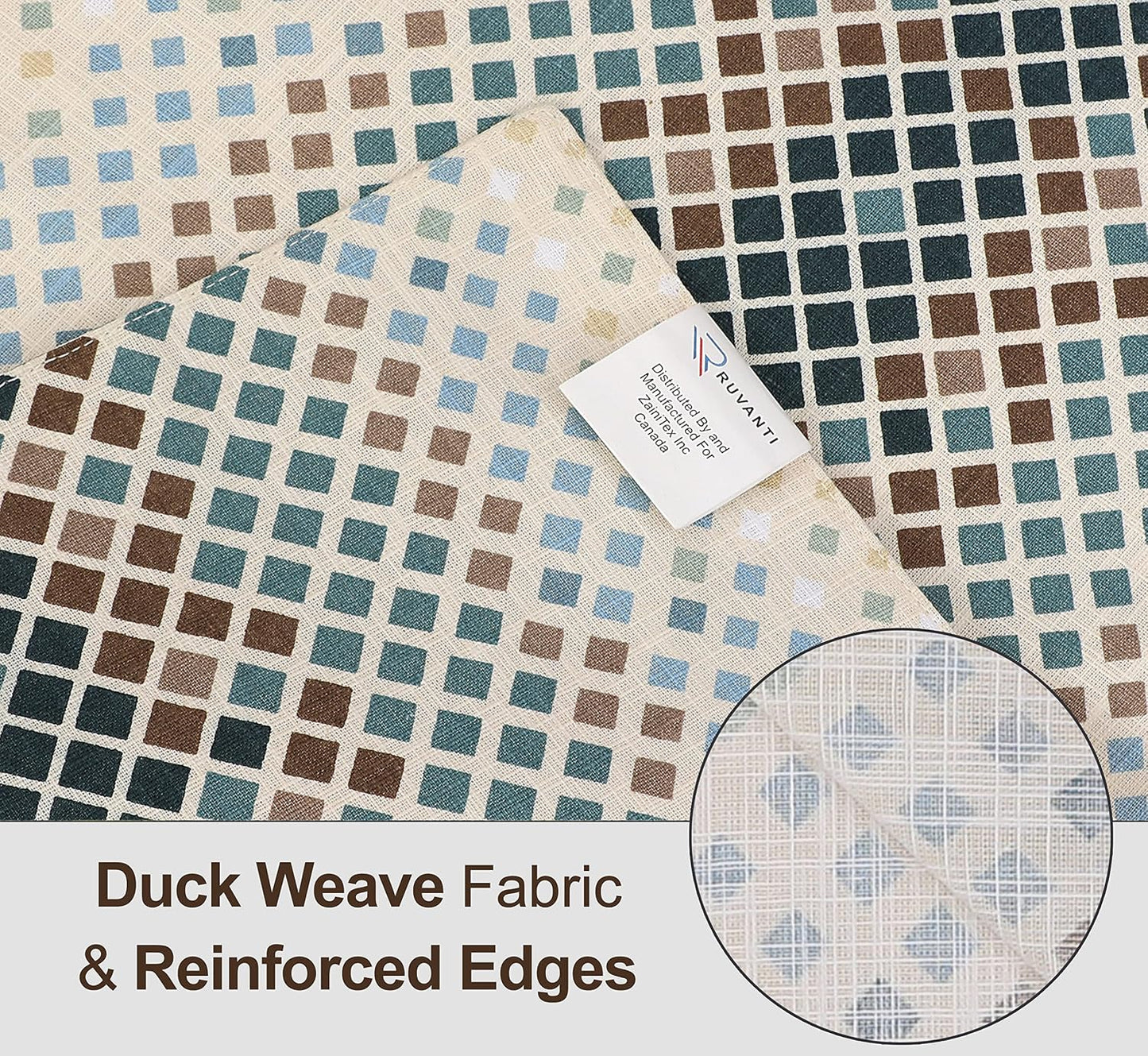 Ruvanti Placemats Set of 6, 100% Cotton Place Mats of 13"x19" – Faded | Heat, Stain resistant, Washable, Non-Slip