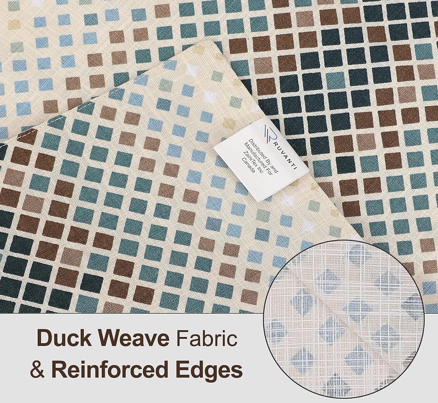 Ruvanti Placemats Set of 6, 100% Cotton Place Mats of 13"x19" – Faded | Heat, Stain resistant, Washable, Non-Slip