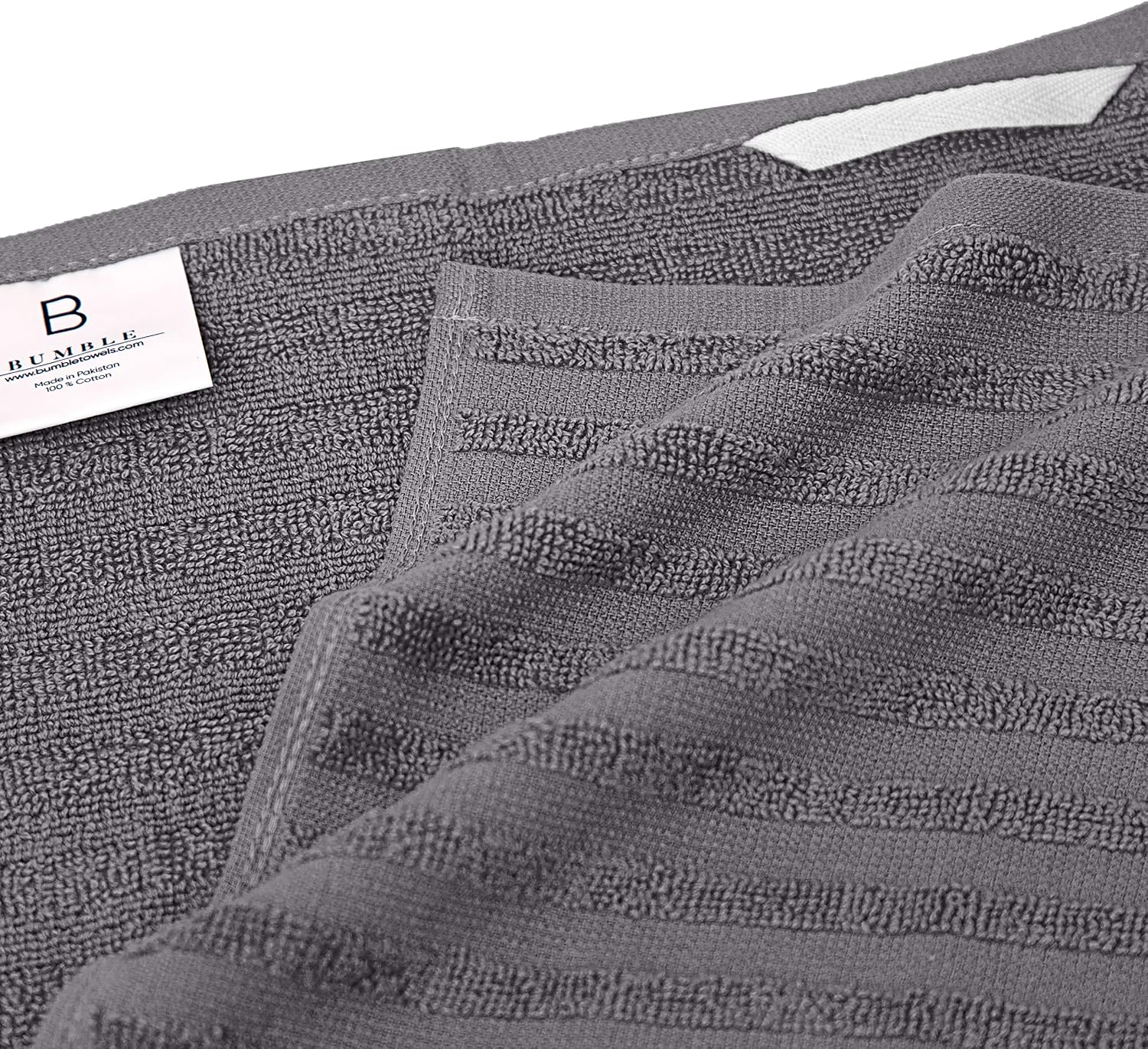 Premium Kitchen Towels 6 Pack 100% Cotton, 20"x28" Dish Towels - Grey | Large Flat & Terry Kitchen Linen Set with