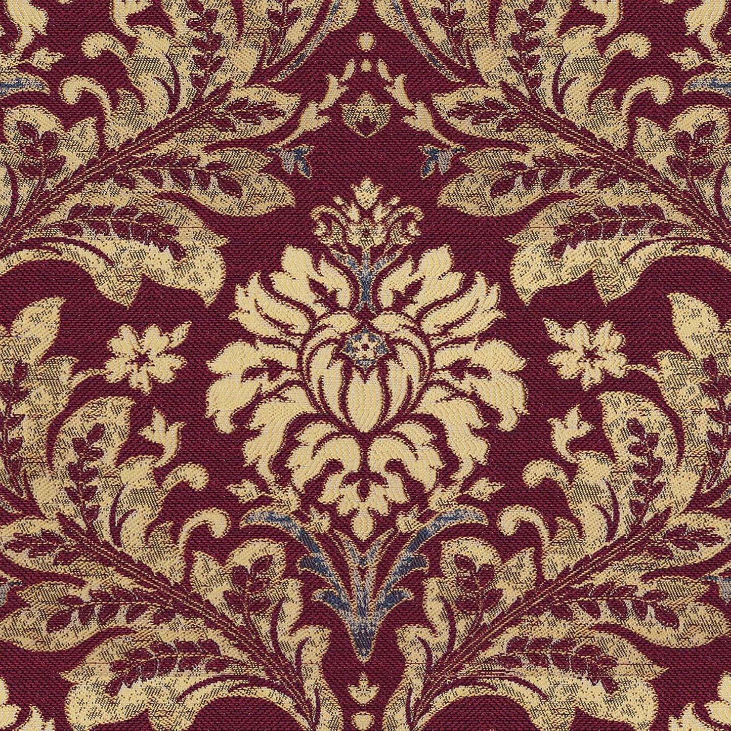 Loom and Mill Luxury Jacquard Damask Table Runner 13x72 inch, Burgundy Red | Thick Fabric Floral Dining Table Runners