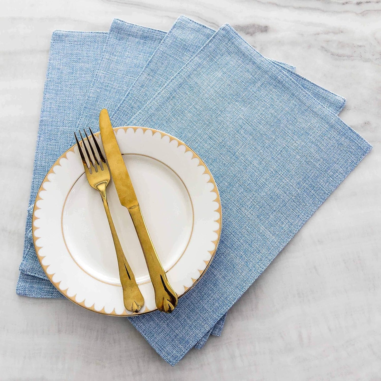 Home Brilliant Placemats Table Mat Set of 6 Heat Resistant Dining Place Mats for Kitchen Restaurant Wedding Holiday