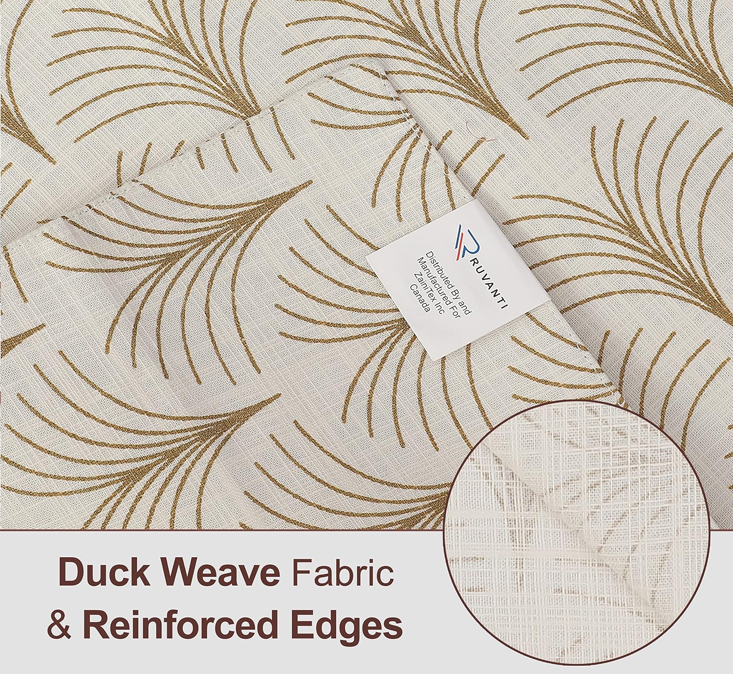 Ruvanti Placemats Set of 6, 100% Cotton Place Mats of 13"x19" – Luminous | Heat, Stain resistant, Washable, Non-Slip