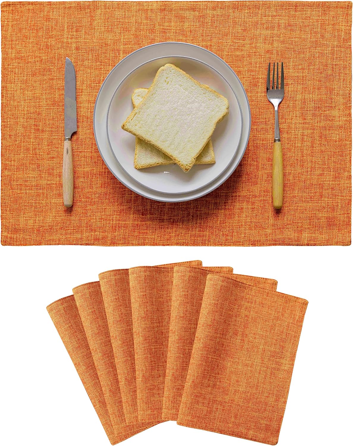 Home Brilliant Cloth Placemats Set of 6 Heat Resistant Dining Table Place Mats for Kitchen Table Party Decorations
