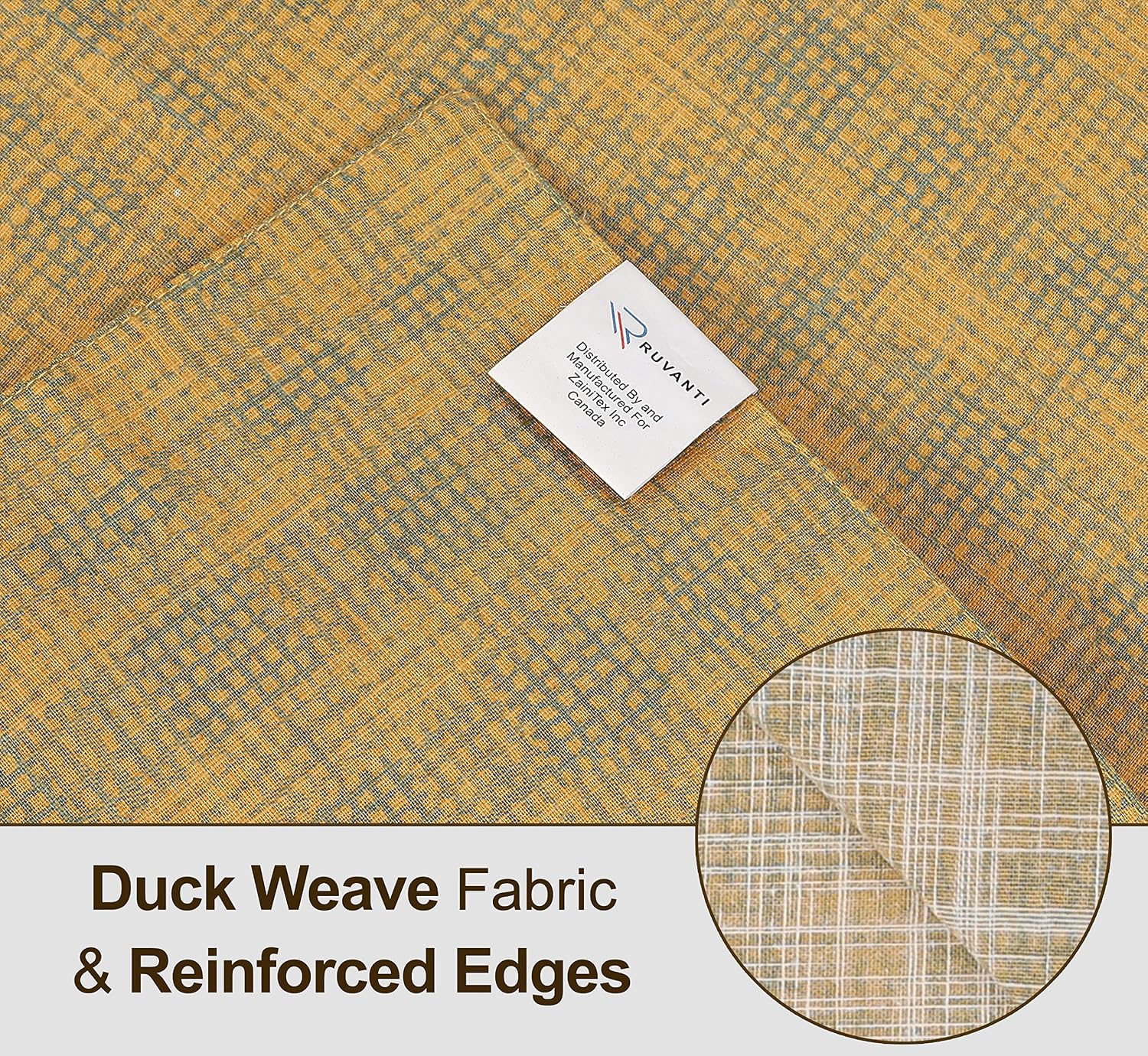 Ruvanti Placemats Set of 6, 100% Cotton Place Mats of 13"x19" – Wet Net | Heat, Stain resistant, Washable, Non-Slip