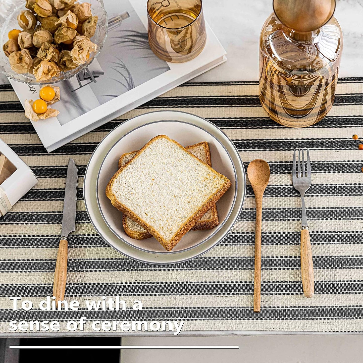 Home Brilliant Cloth Placemats Set of 6 Heat Resistant Place Mats for Dining Table Farmhouse Washable Placemats for