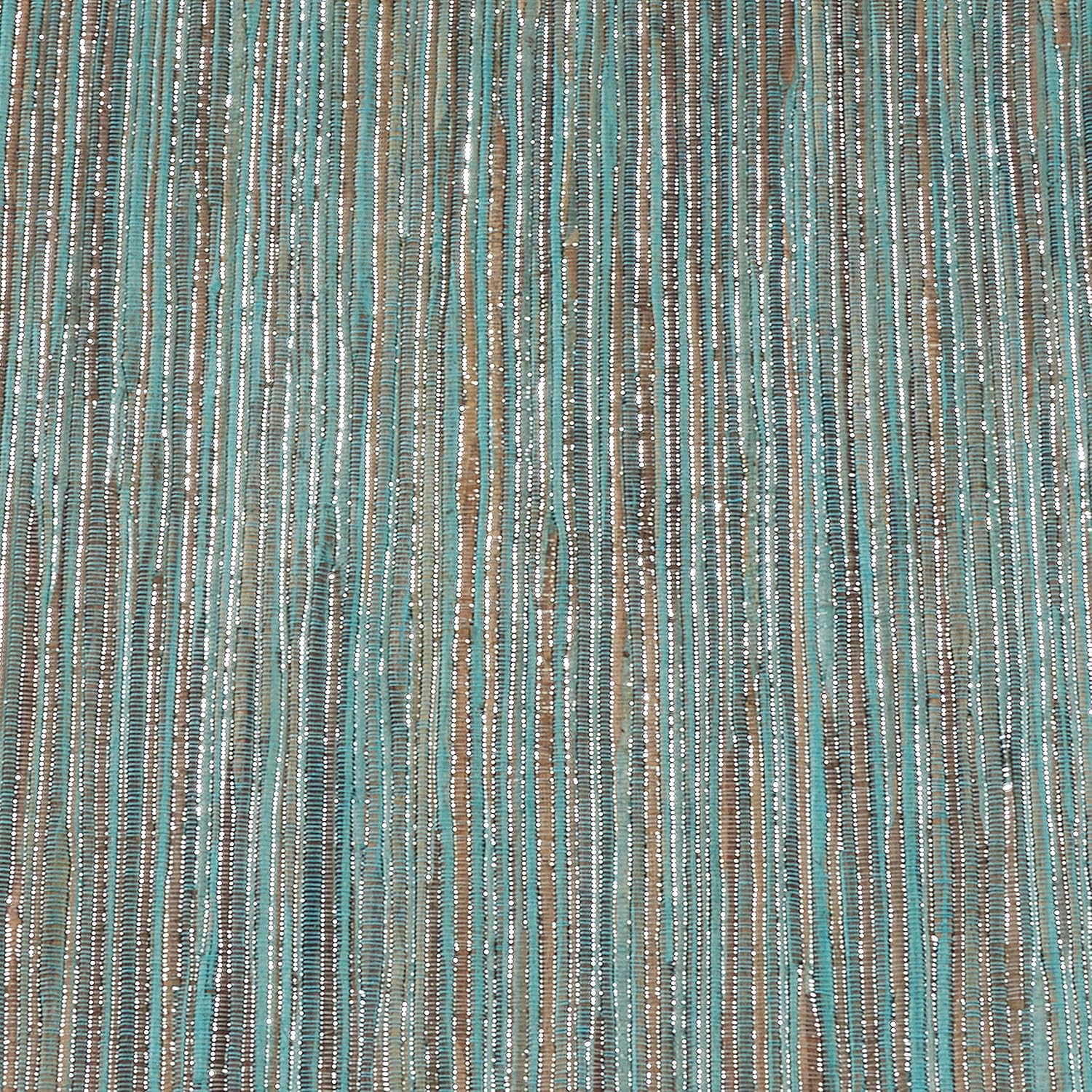Saro Lifestyle Melaya Collection Shimmering Woven Nubby Table Runner, 14"x90", Turquoise