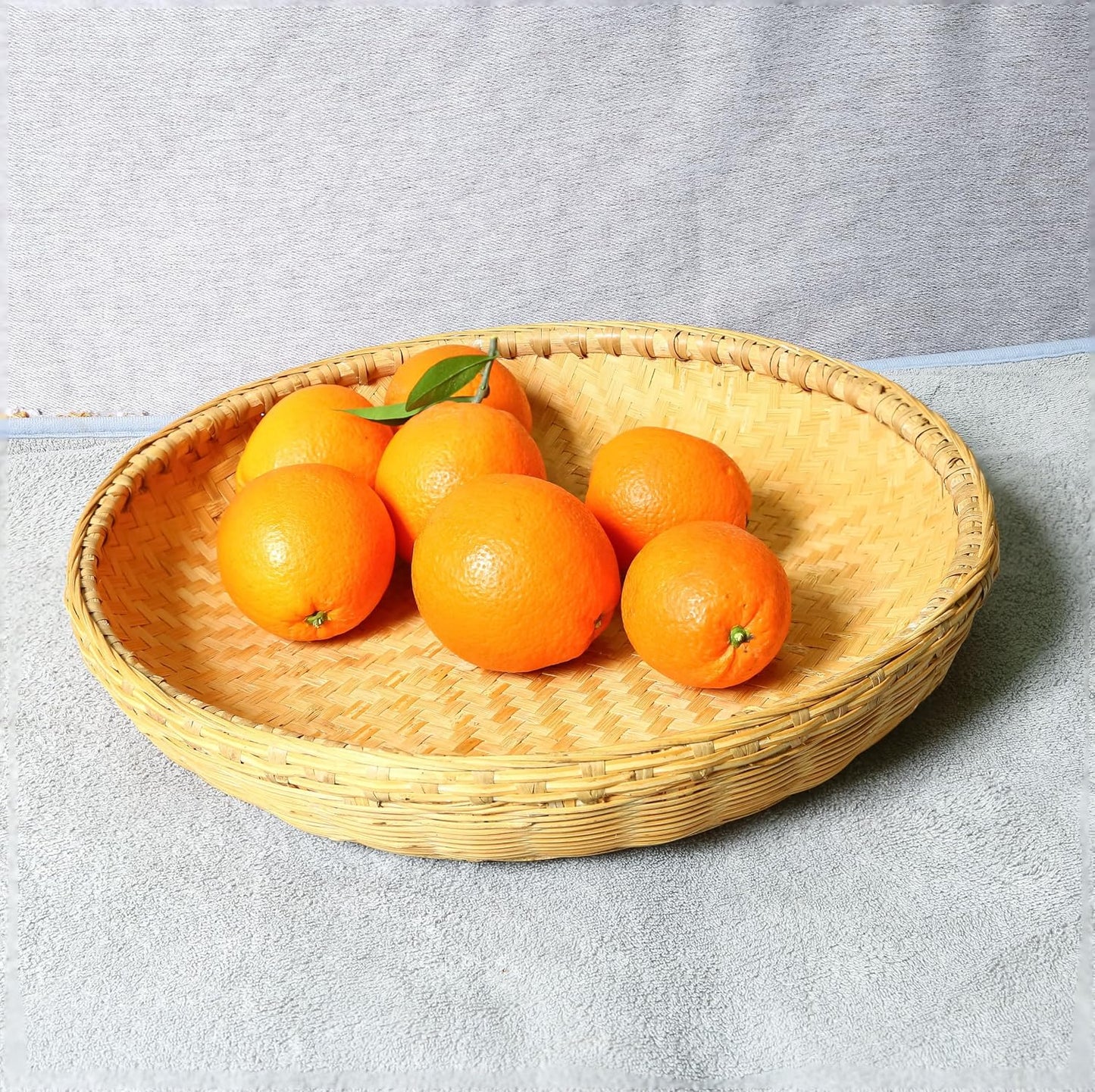 Bamboo and Rattan Fruit and Vegetable Basket