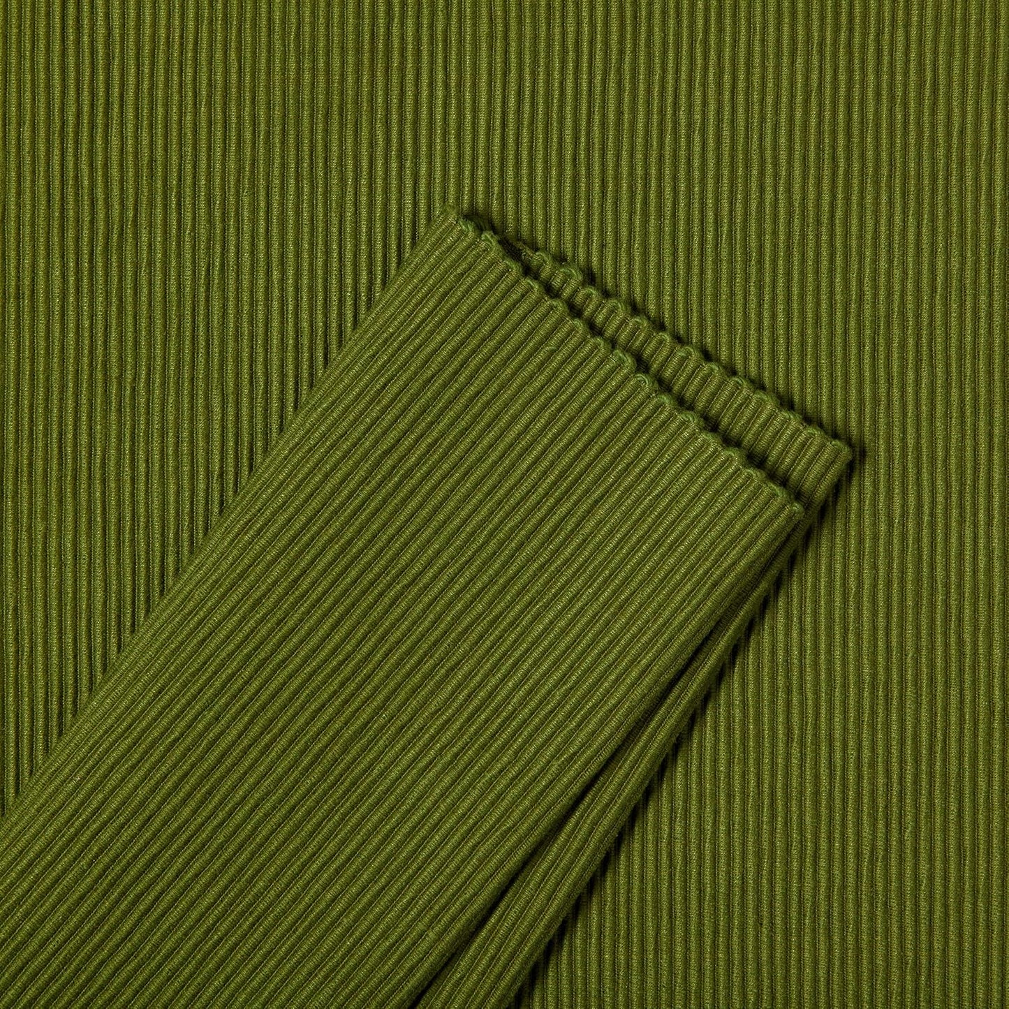 Now Designs Spectrum Placemats Thick Ribbed Cotton, Fir Green, 19x13 inches, Set of 4