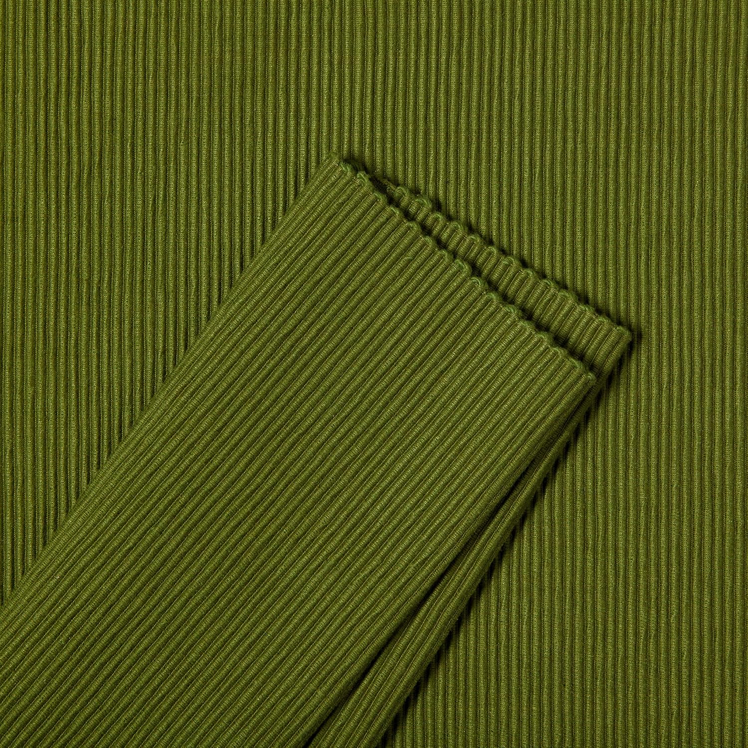 Now Designs Spectrum Placemats Thick Ribbed Cotton, Fir Green, 19x13 inches, Set of 4