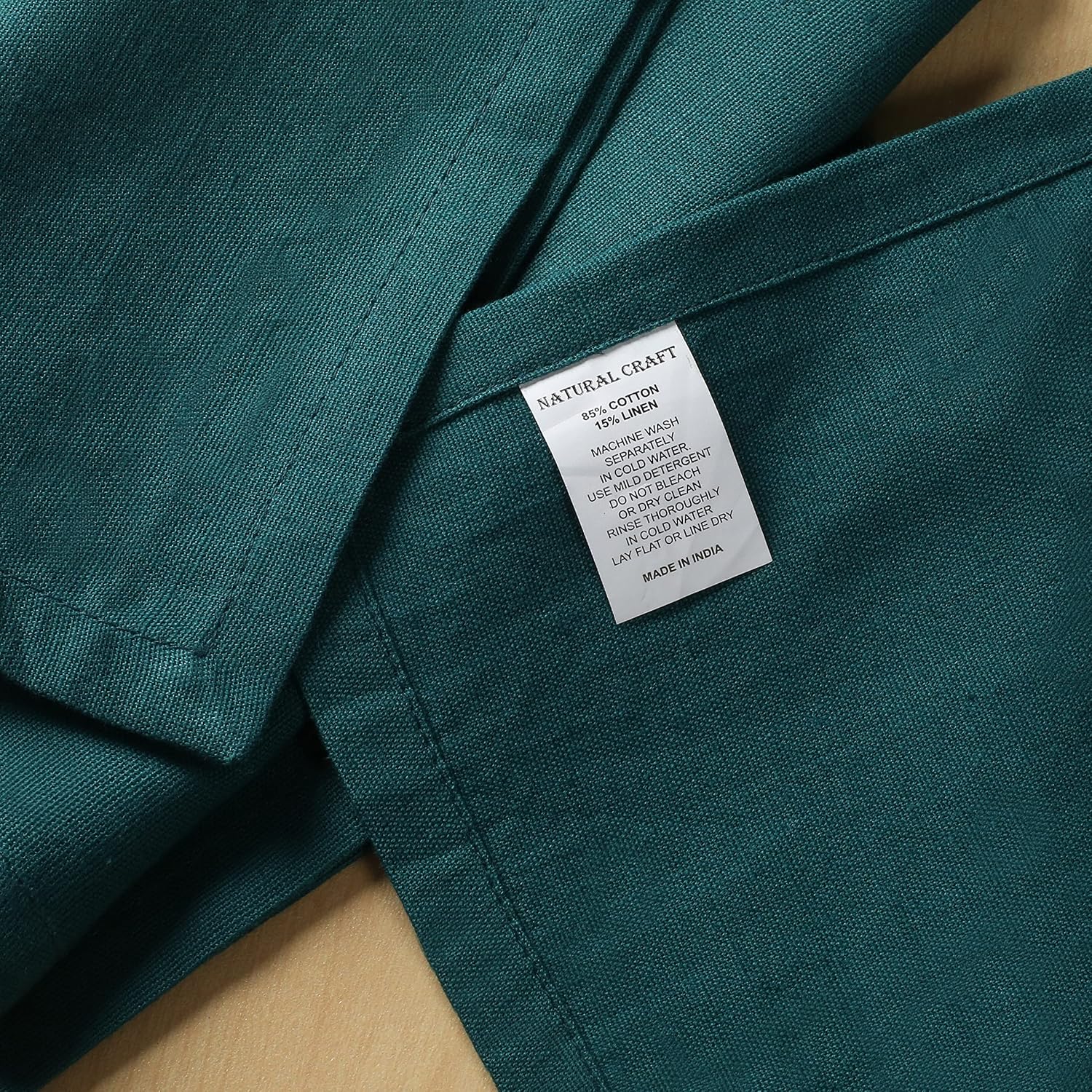NATURALCRAFT Cloth Napkins Set of 12 Cotton Linen18x18 inch Teal | Washable Reusable Fabric Soft Durable Quality